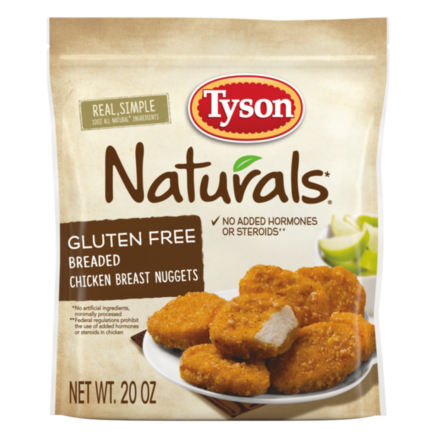 Tyson Naturals Gluten Free Breaded Chicken Breast Nuggets, 20 Oz ...