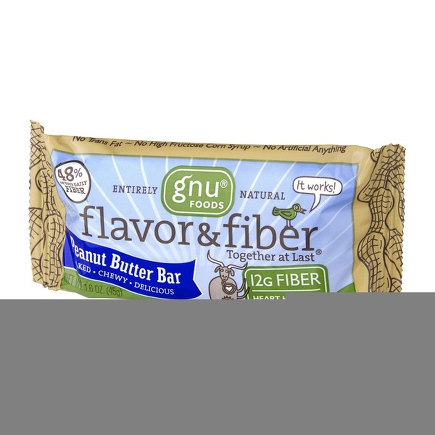 gnu foods high fiber bar
