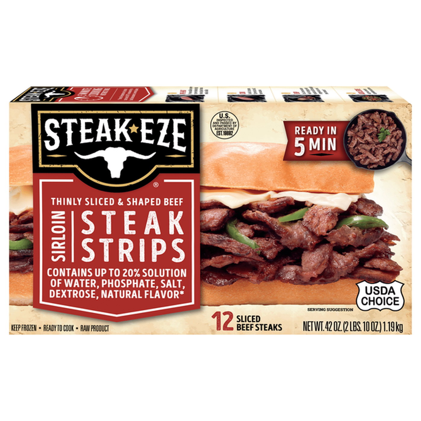 Steak-Eze Steak Strips, Sirloin (12 each) Delivery or Pickup Near Me ...