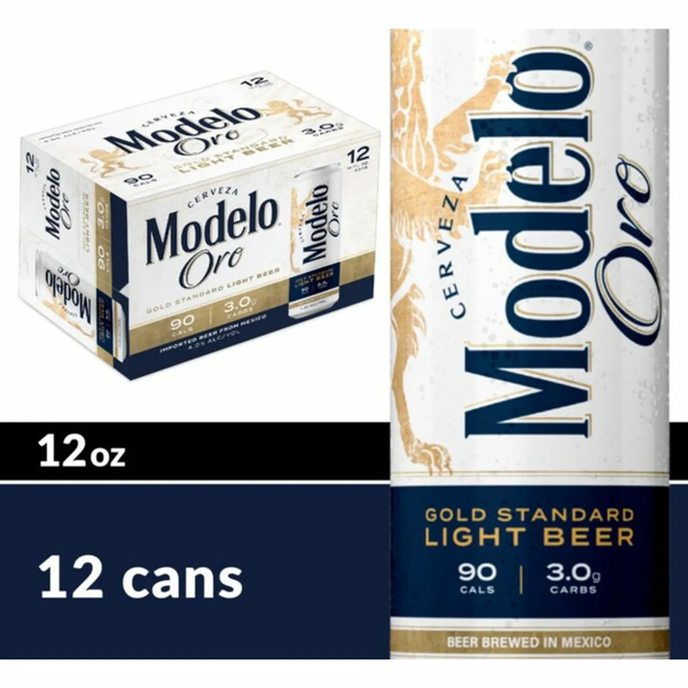 Modelo Oro Mexican Lager Light Beer Cans (12 fl oz) Delivery or Pickup