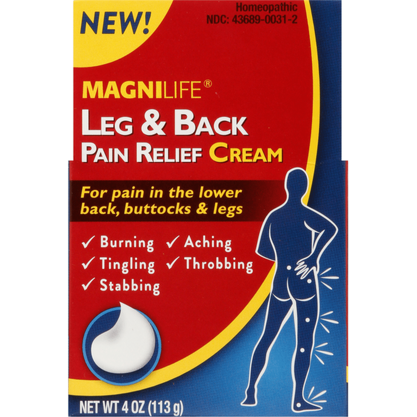 MagniLife Pain Relief Cream, Leg & Back (4 oz) Delivery or Pickup Near ...