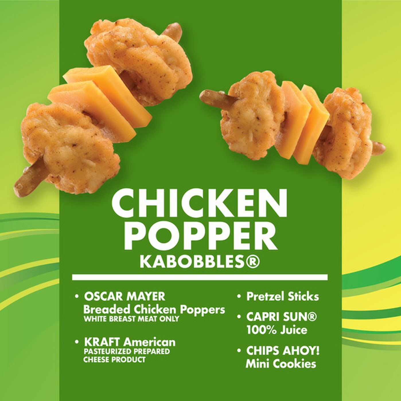 Lunchables Chicken Popper Kabobbles with 100 Juice Lunch Combinations