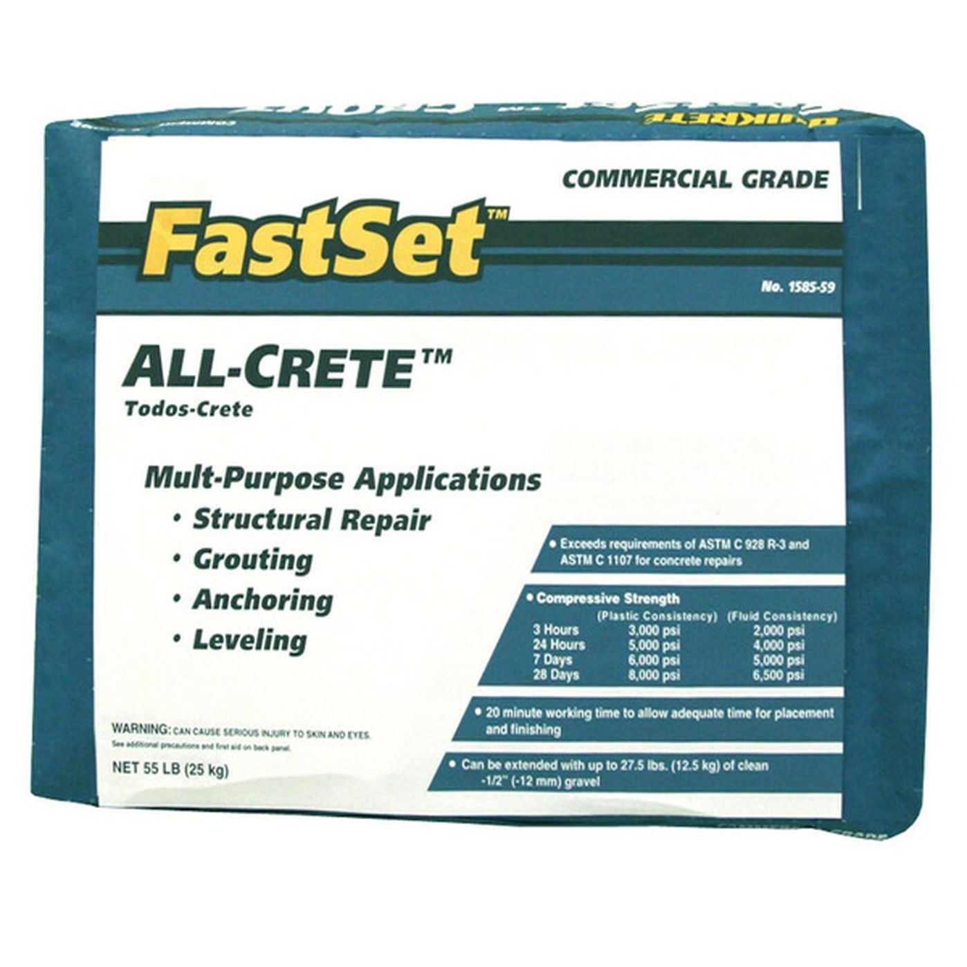 Quikrete FastSet AllCrete Commercial Grade Cement Mix (55 lb) Delivery