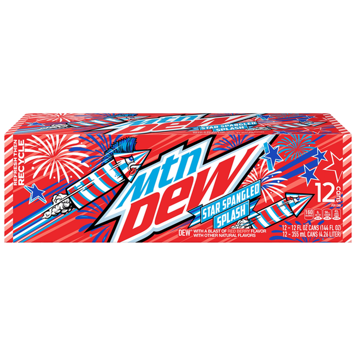 Mountain Dew Star Spangled Splash DEW Red Berry (12 fl oz) Delivery or ...