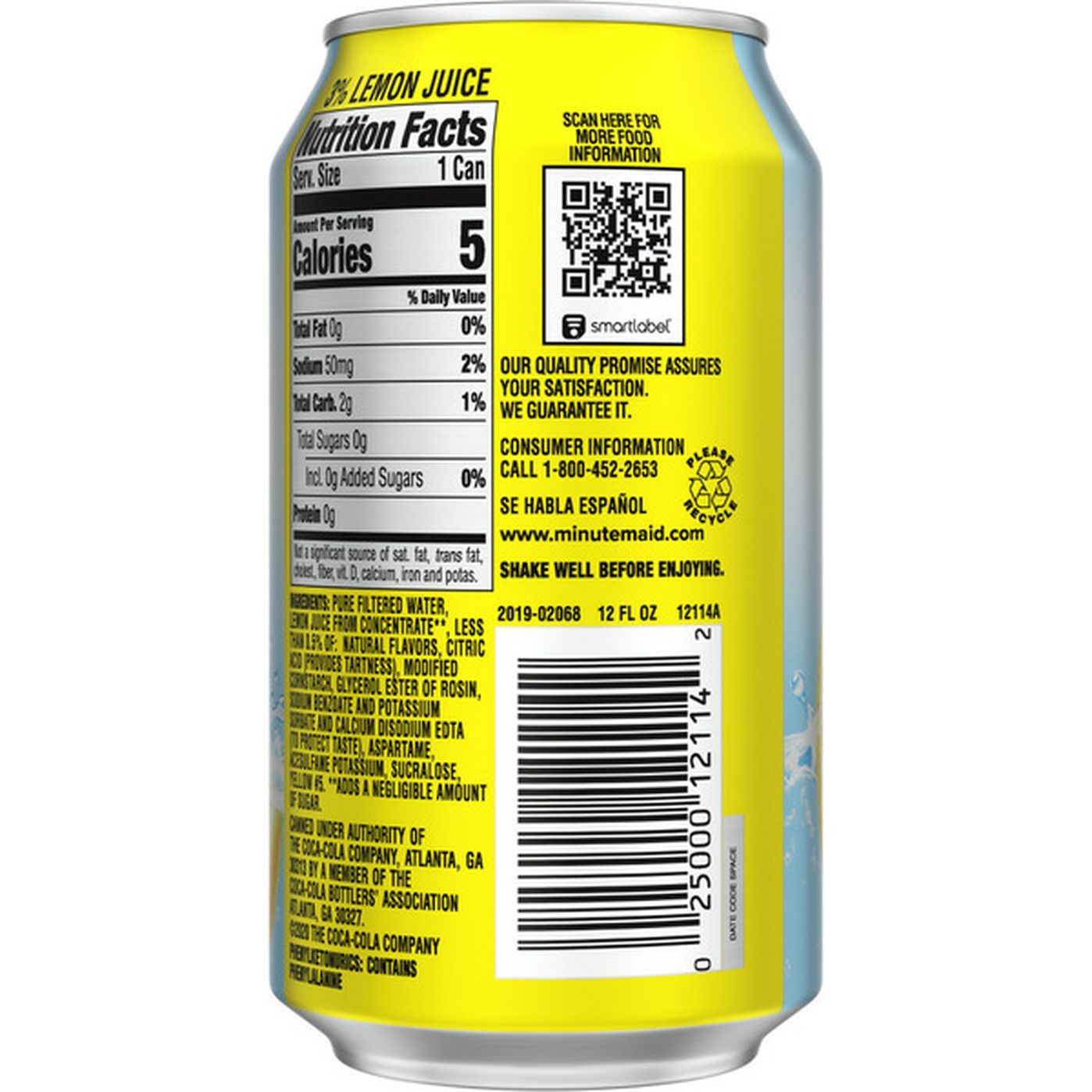 Minute Maid Sugar Lemonade Can (12 fl oz) Delivery or Pickup Near Me ...