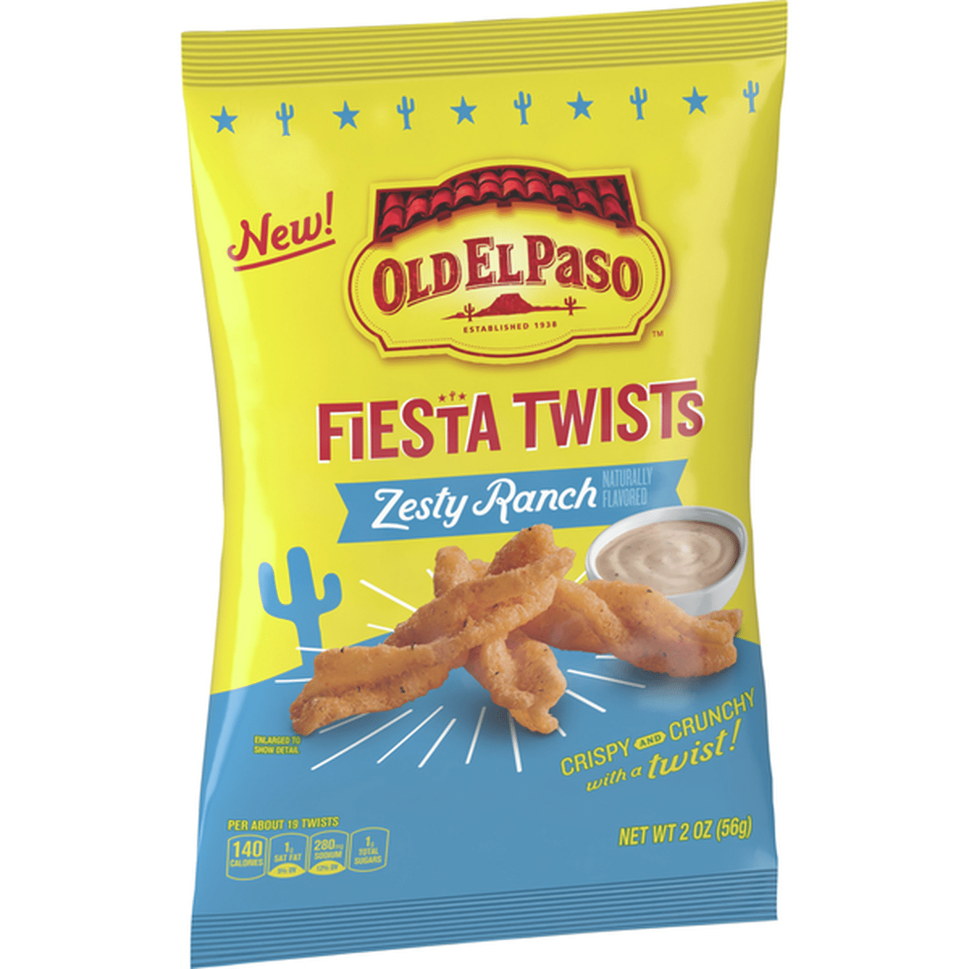 Old El Paso Zesty Ranch Fiesta Twists Crispy Corn Snacks Chips Bag 2 Oz Delivery Or Pickup 5006
