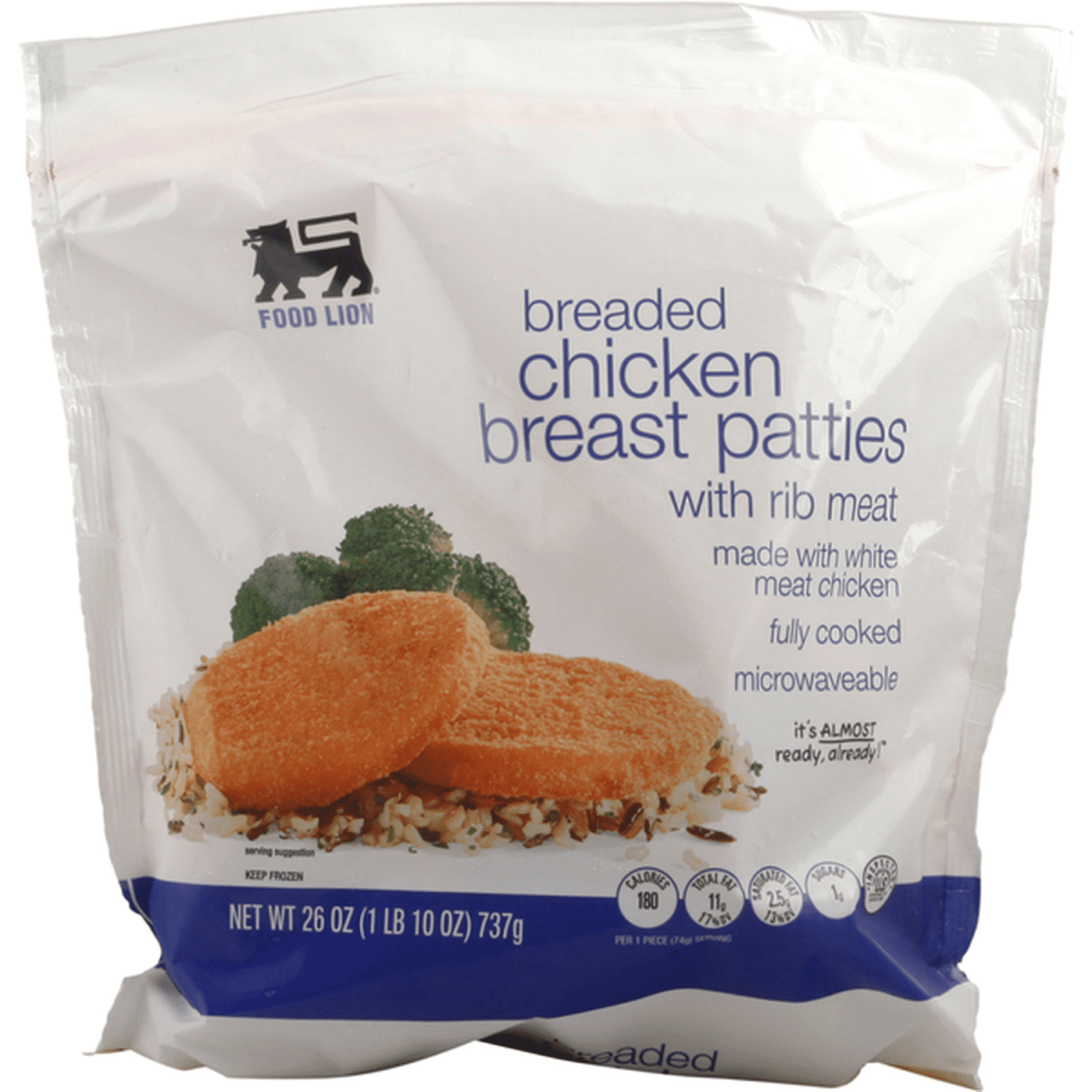 Food Lion Chicken Breast Patties, Breaded (26 oz) Delivery or Pickup