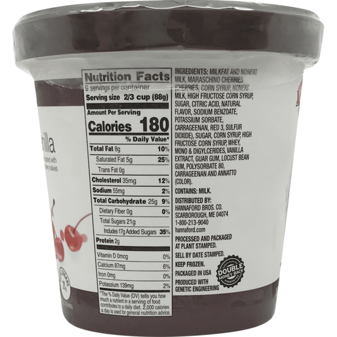 Hannaford Cherry Vanilla Ice Cream 15 Qt Delivery Or Pickup Near Me Instacart 9661