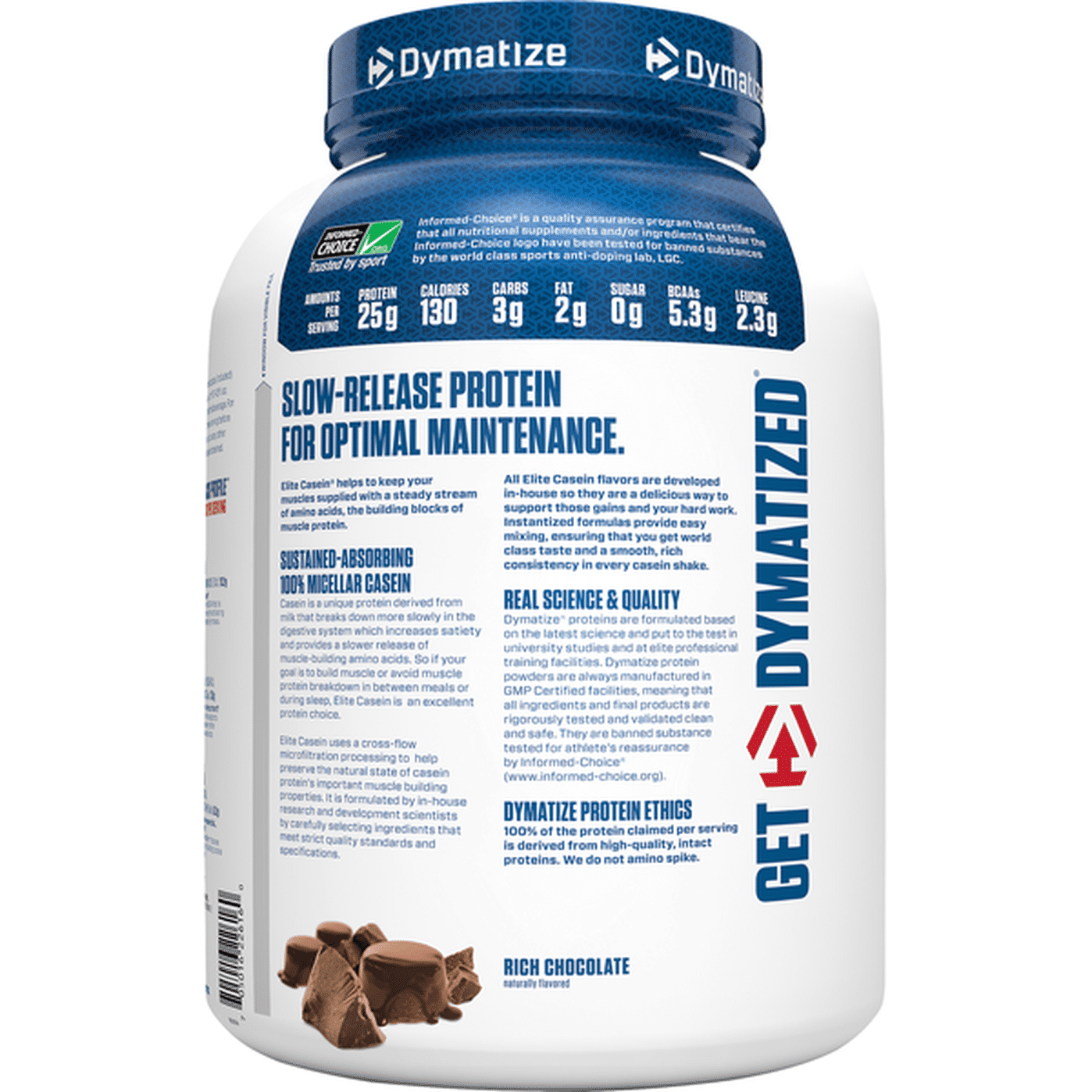 Dymatize Protein Powder Rich Chocolate Casein 4 Lb Delivery Or