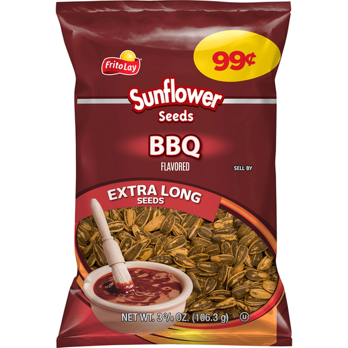 Frito Lay Sunflower Seeds, BBQ Flavored, Extra Long (3.75 oz) Delivery ...