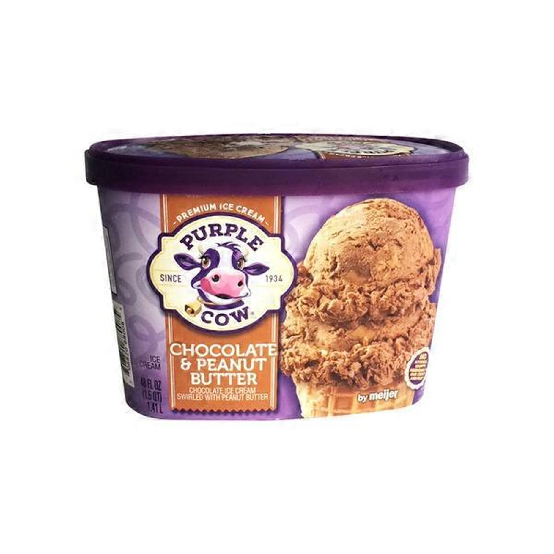 Purple Cow Chocolate & Peanut Butter Chocolate Premium Ice Cream