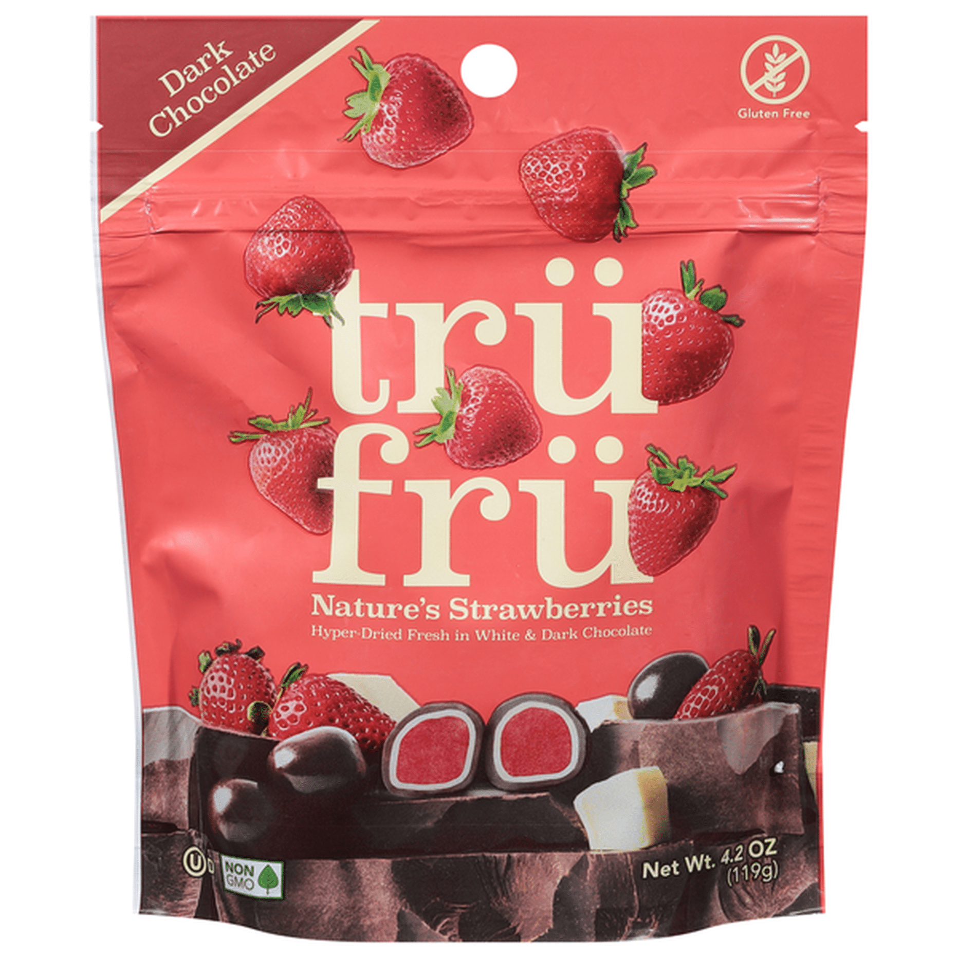 Tru Fru Nature's Strawberries Hyper-Dried Fresh in Dark & White ...