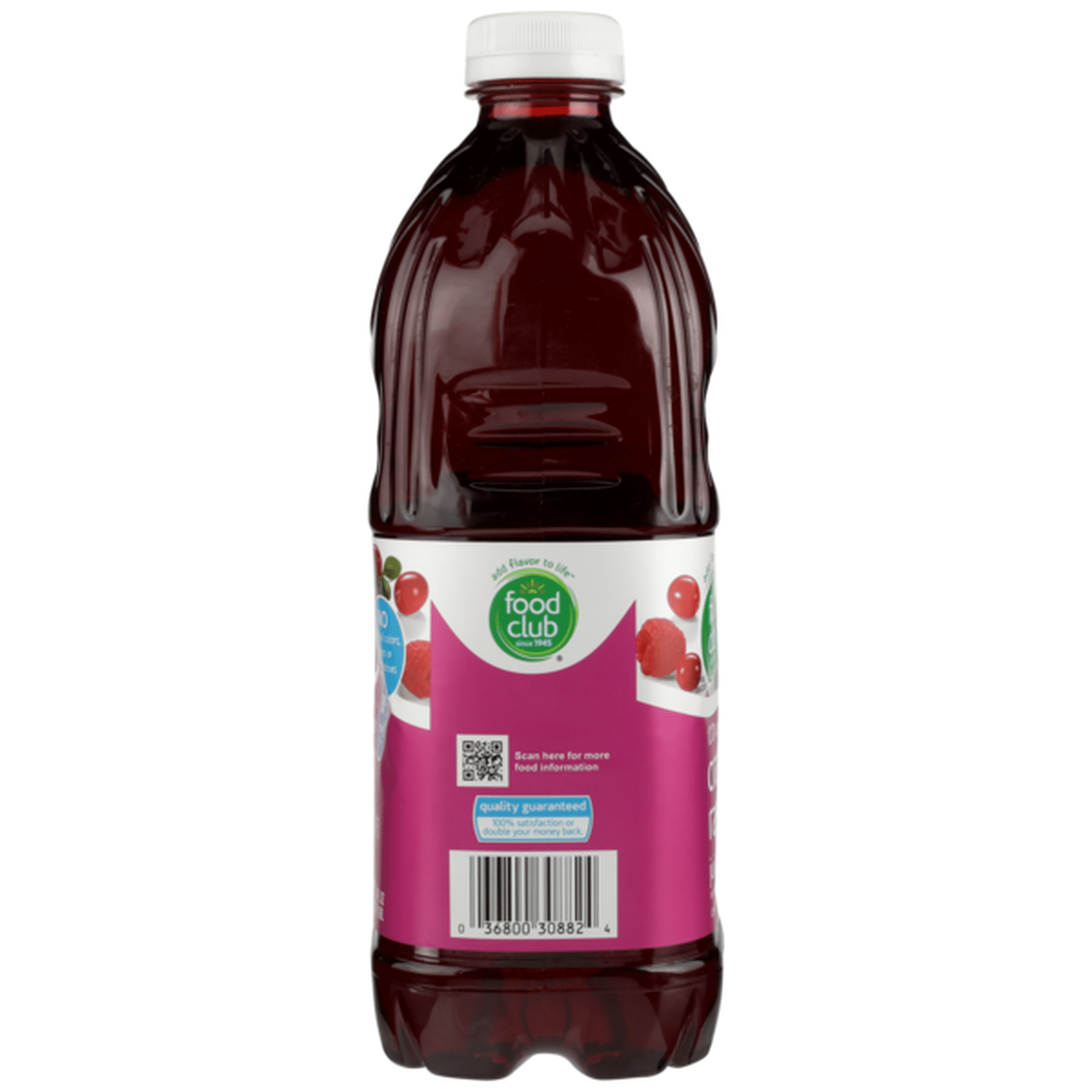 Food Club 100 Unsweetened Cranberry Raspberry Flavored Juice Blend (64 fl oz) Delivery or