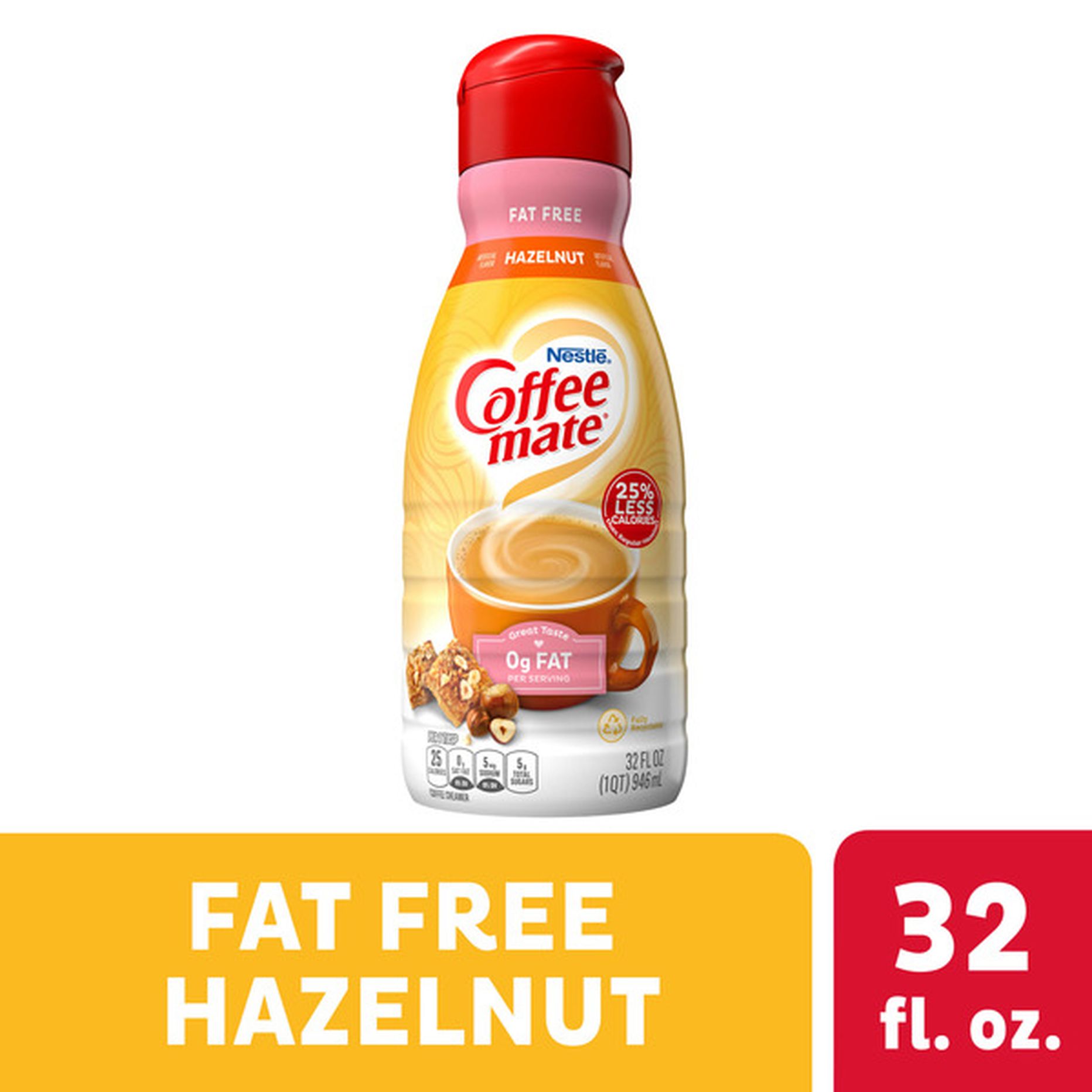 Coffee mate Fat Free Hazelnut Coffee Creamer (32 fl oz) Delivery or ...