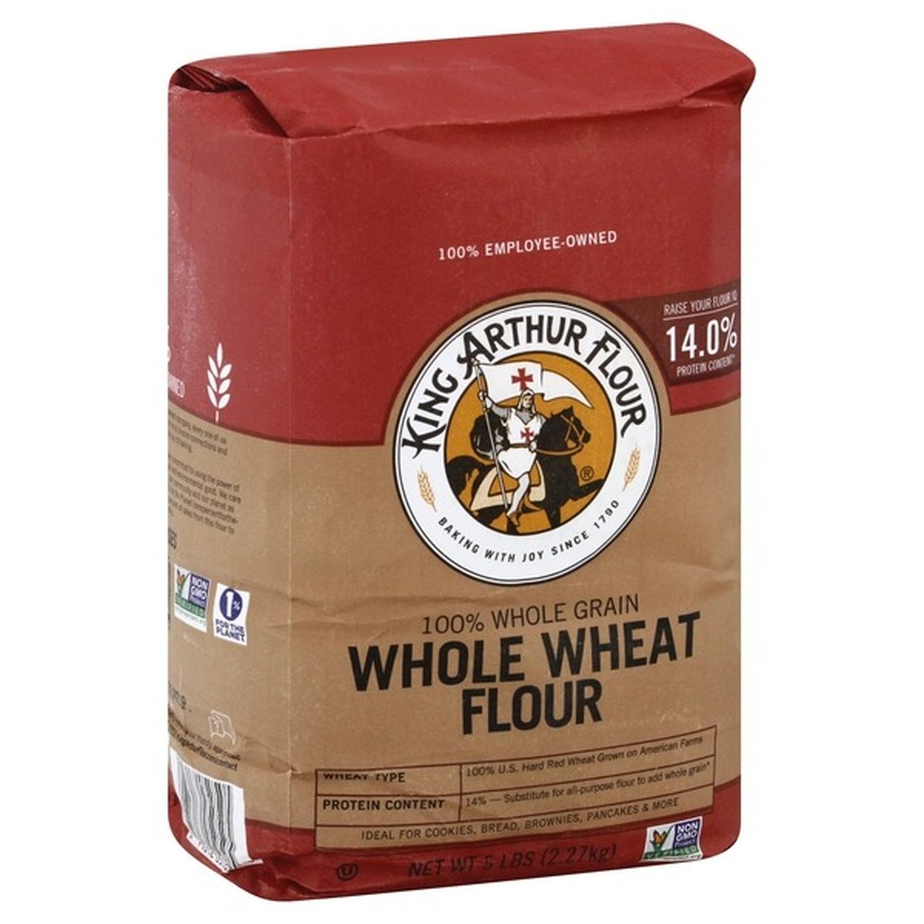 King Arthur Baking Company Whole Wheat Flour, 20 Whole Grain ...