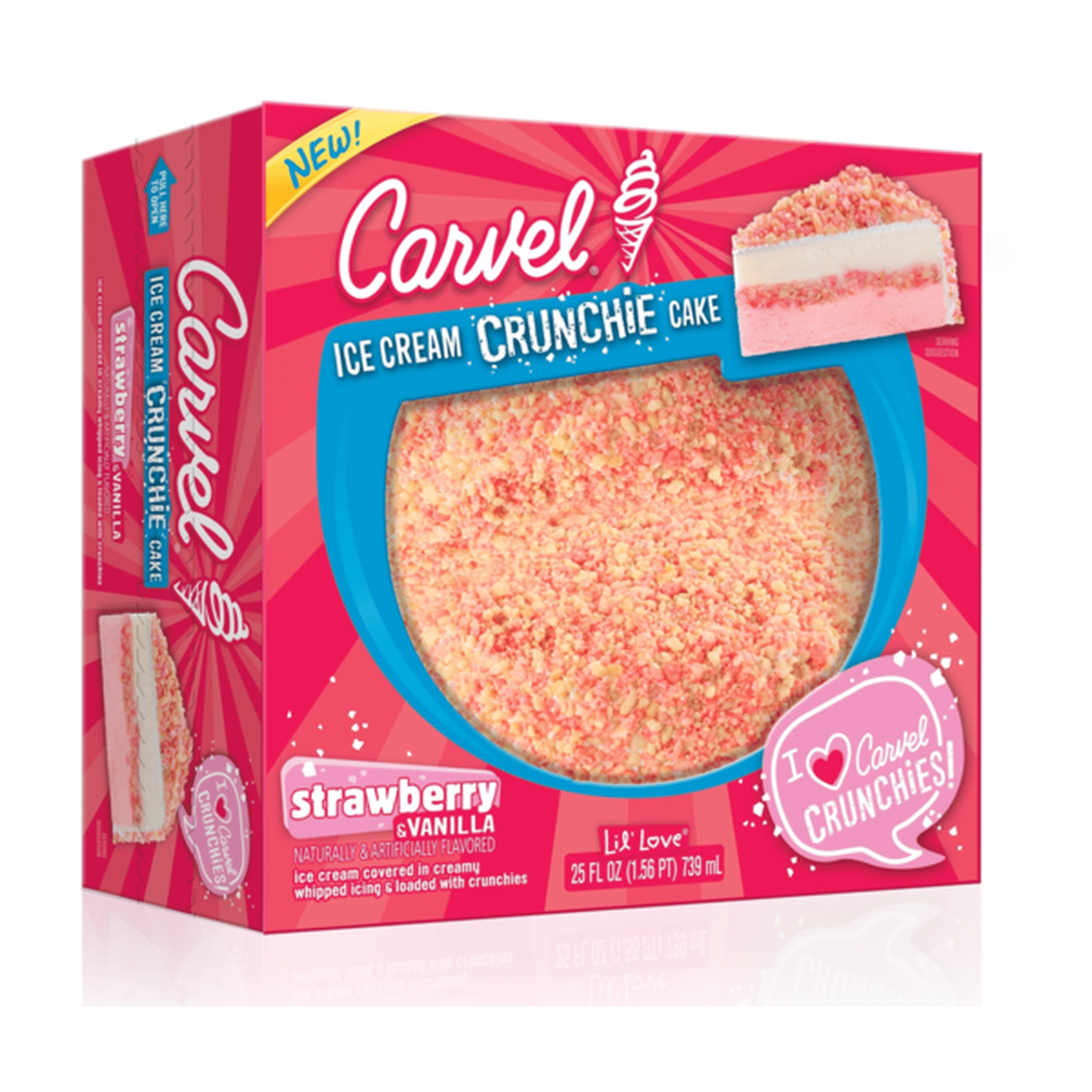 Carvel Lil Love Strawberry And Vanilla Ice Cream Crunchie Cake 18 5 Oz Delivery Or Pickup Near