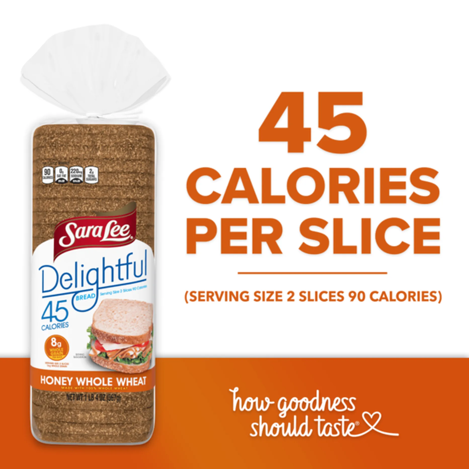 Sara Lee Delightful, Honey Whole Wheat Bread