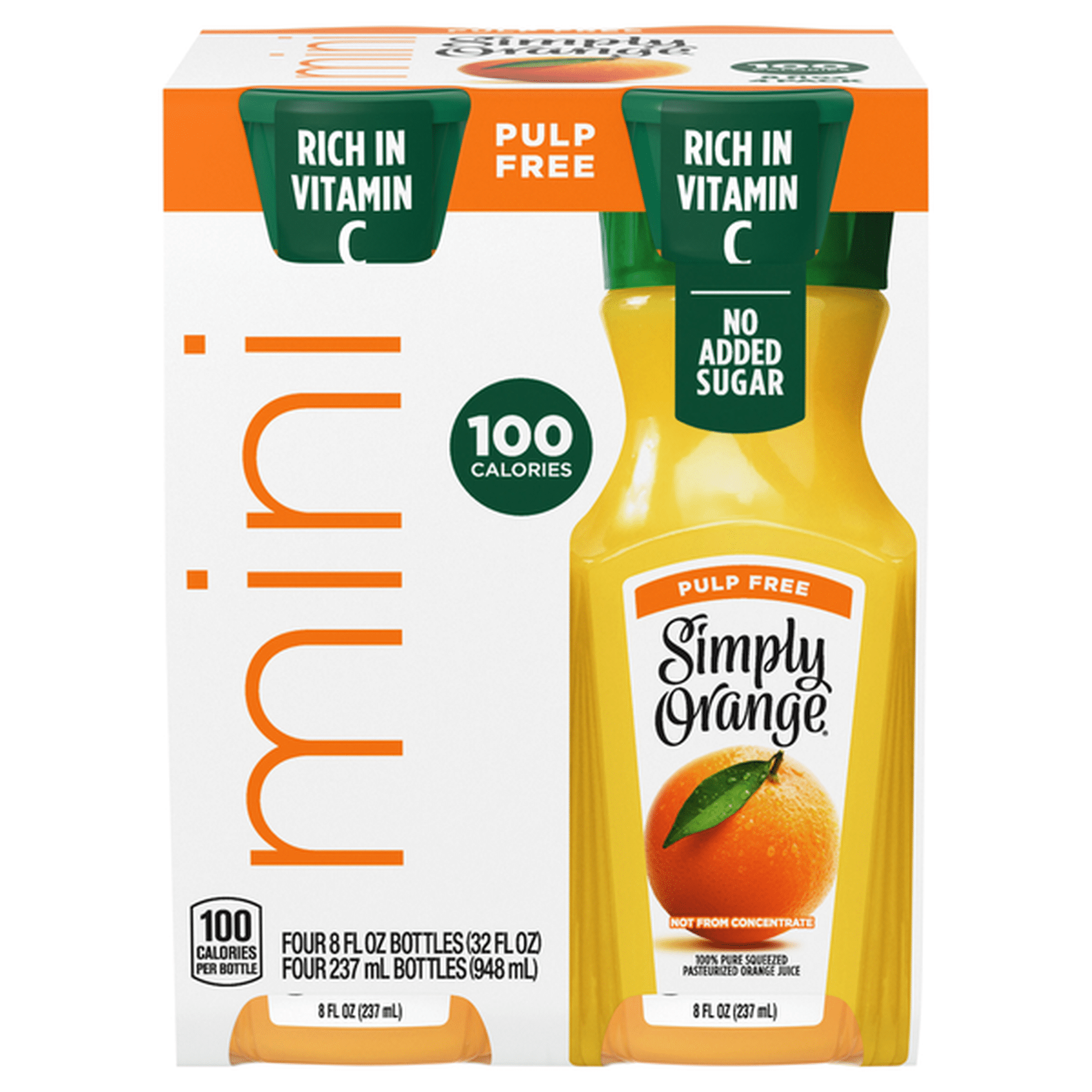 Simply Orange Pulp Free Juice Bottles (8 Fl Oz) Delivery Or Pickup Near ...