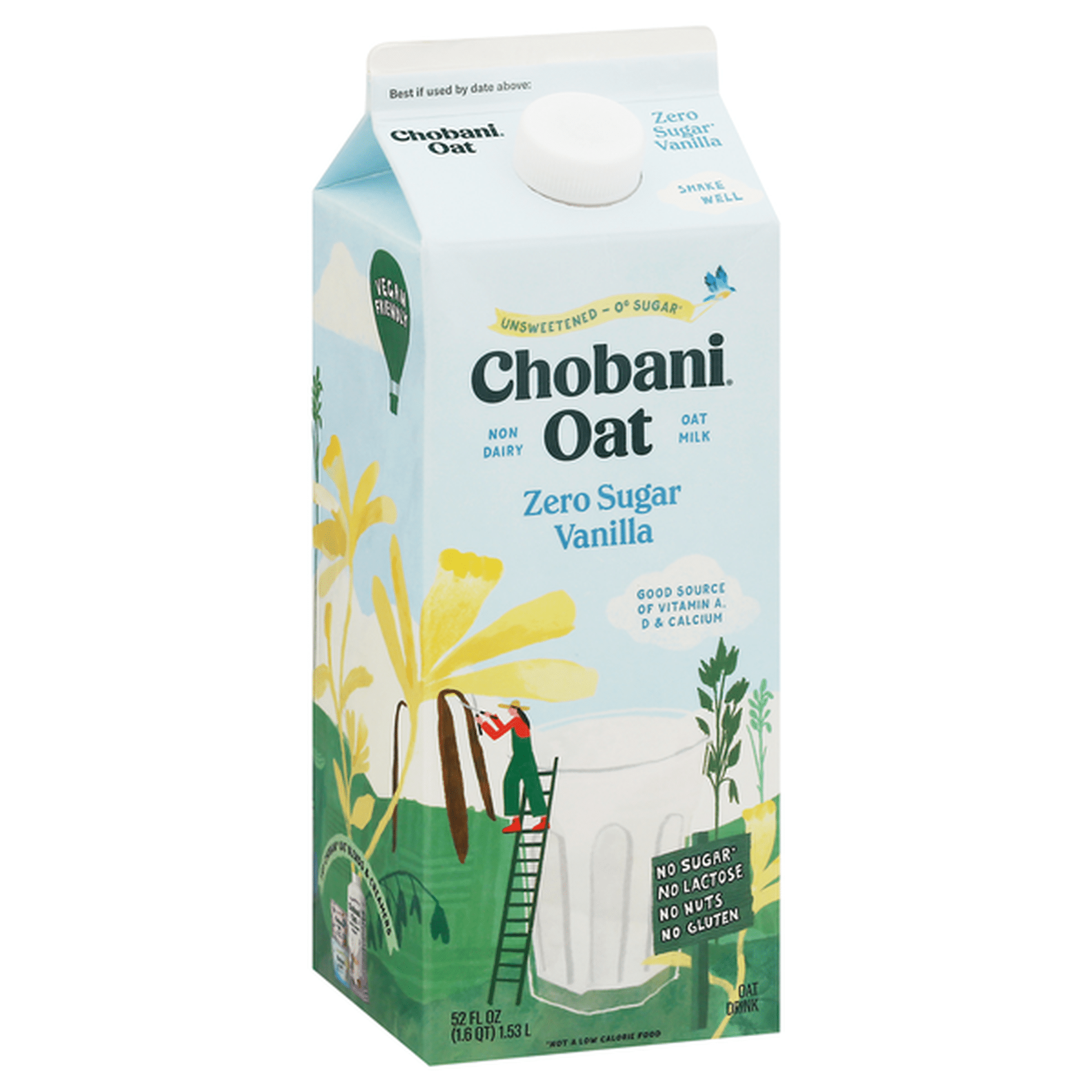 Chobani Oat Drink Zero Sugar Vanilla 52 Fl Oz Delivery Or Pickup Near Me Instacart