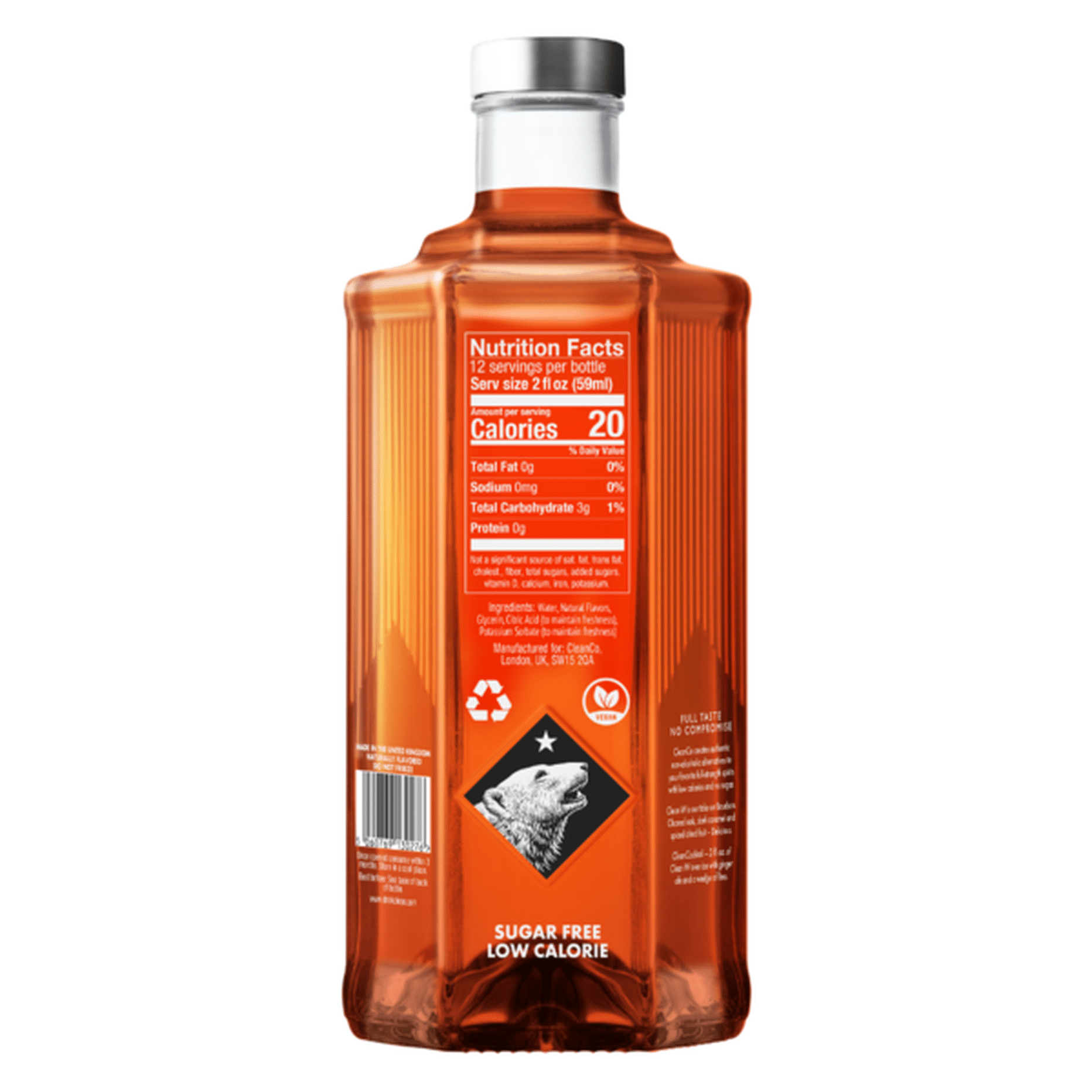 CleanCo Clean W Non Alcoholic Whiskey Alternative Spirit 700 Ml