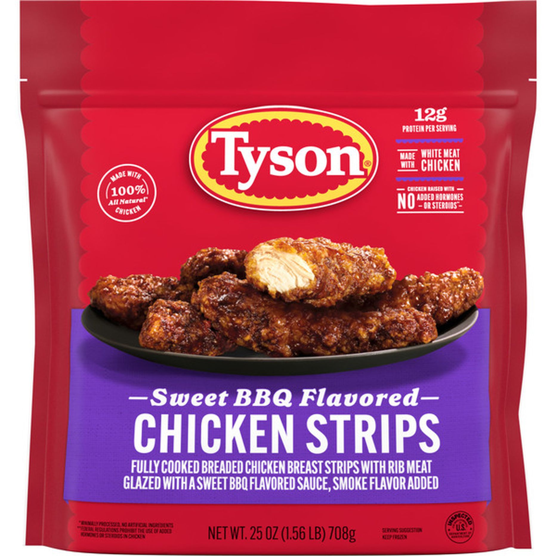 Tyson Frozen Sweet BBQ Flavored Chicken Strips (25 oz) Delivery or 