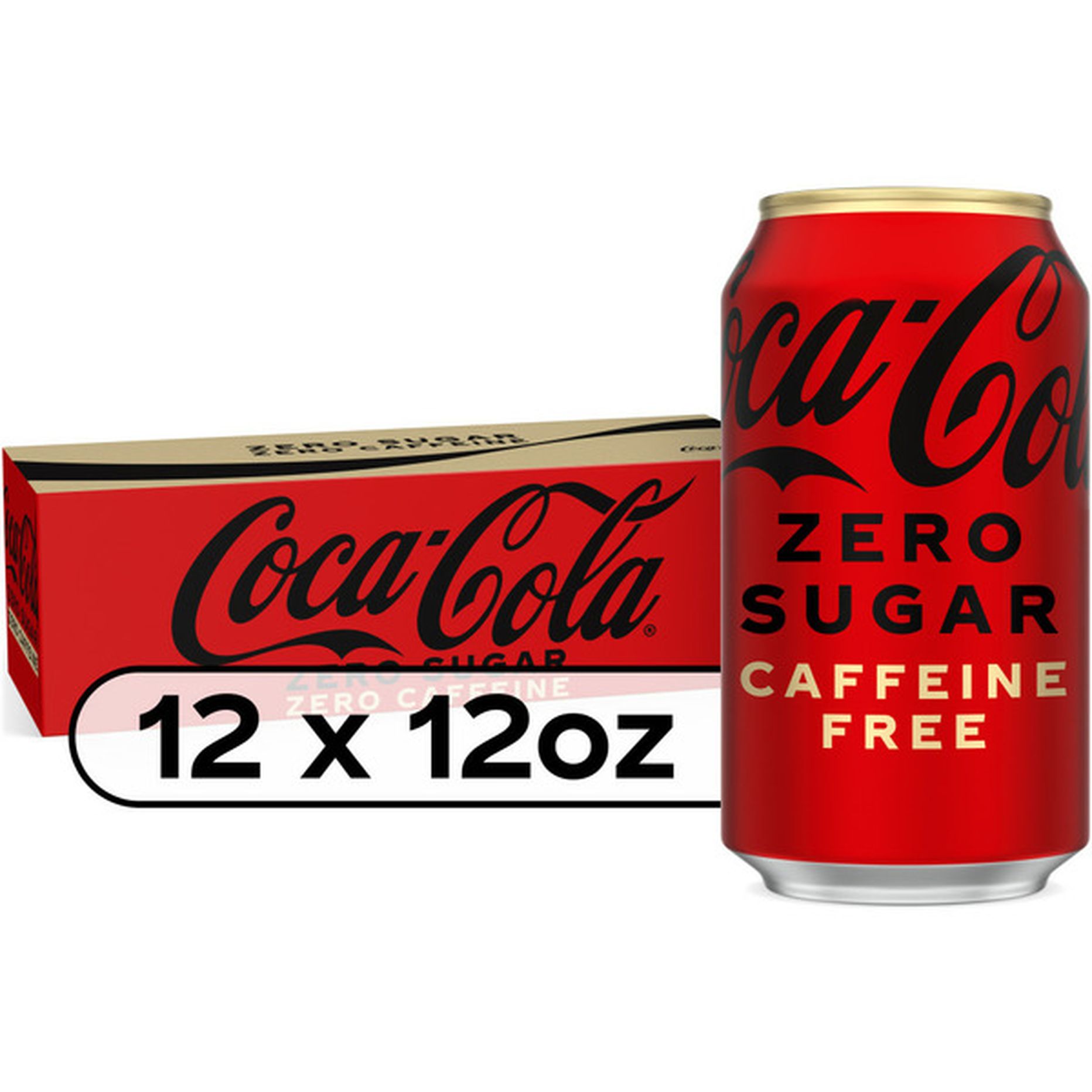 Coca Cola Zero Sugar Caffeine Free Soda Soft Drink 20 oz ...