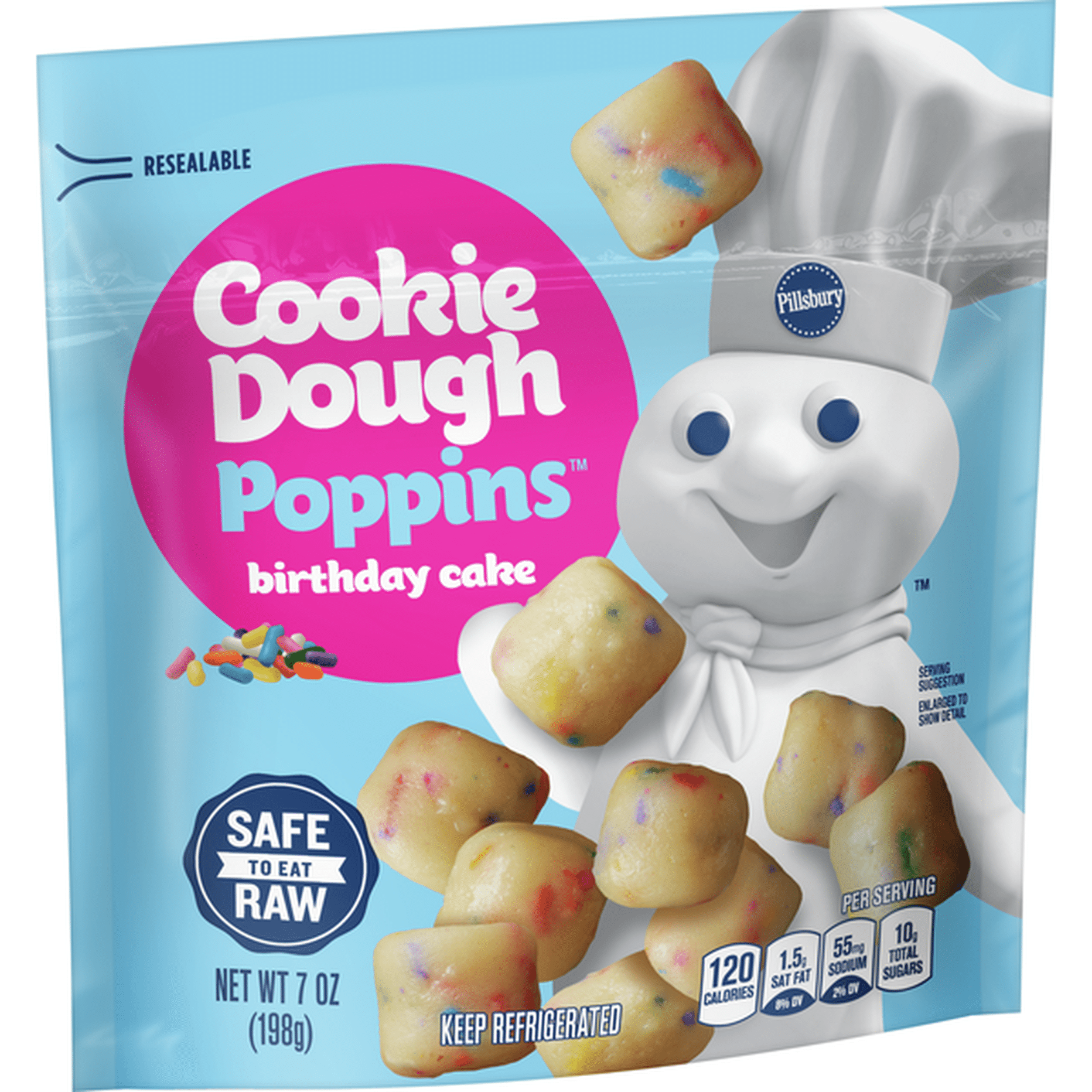 Pillsbury Birthday Cake Cookie Dough Poppins (7 Oz) Delivery Or Pickup ...