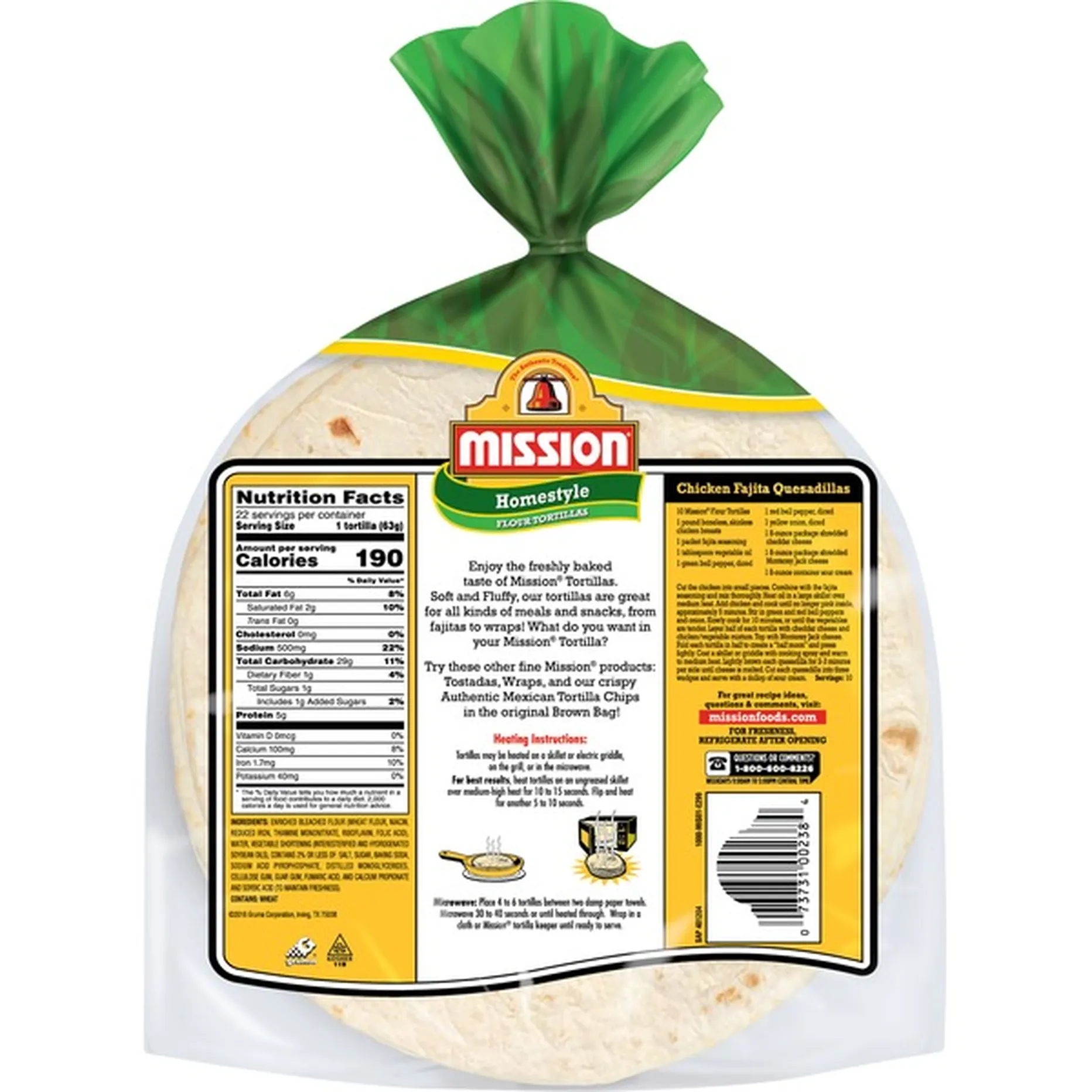 Mission Flour Tortillas, Homestyle (22 each) Delivery or Pickup Near Me