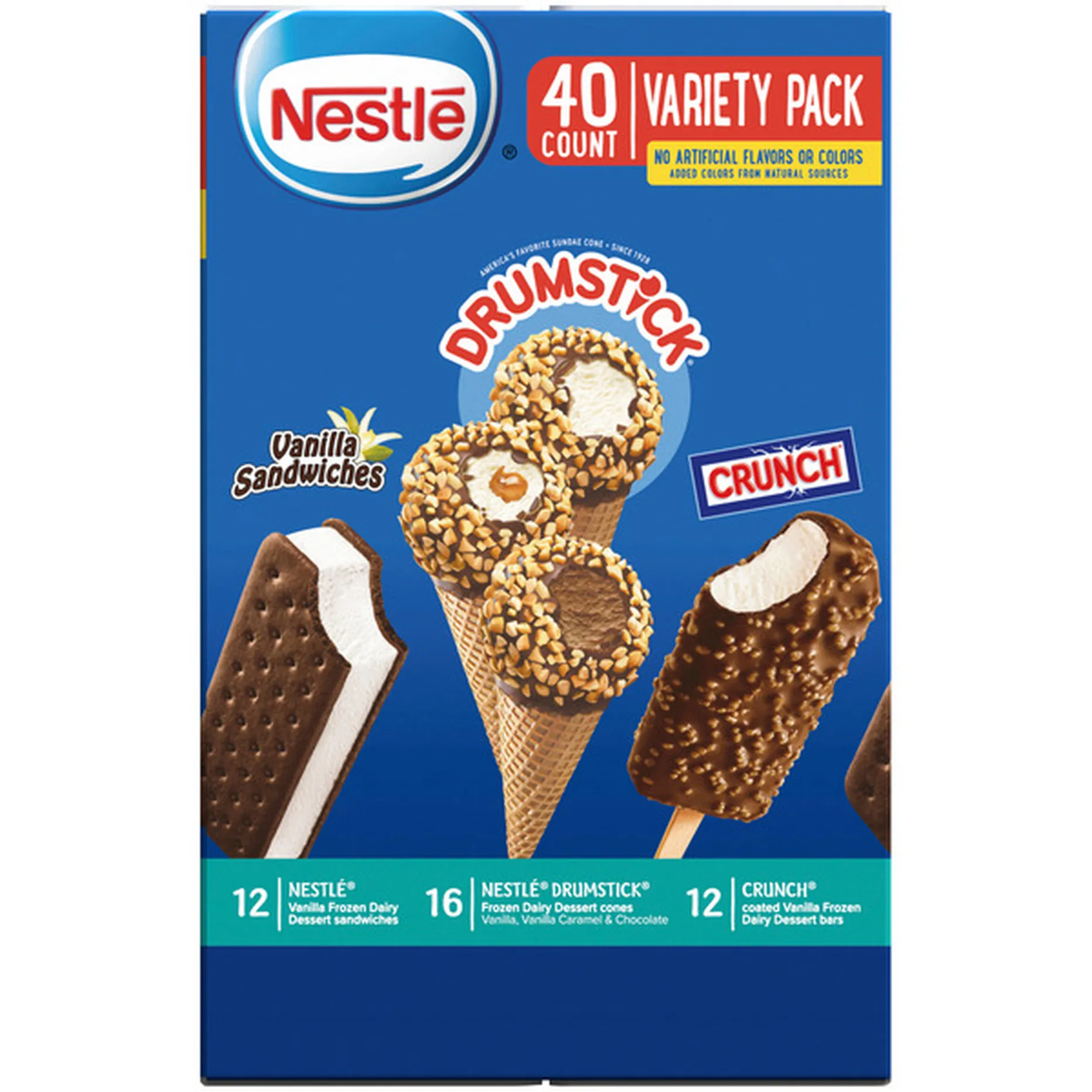 Nestle Ice Cream Variety Pack Vanilla Sandwiches And Crunch Bars (4.27 ...