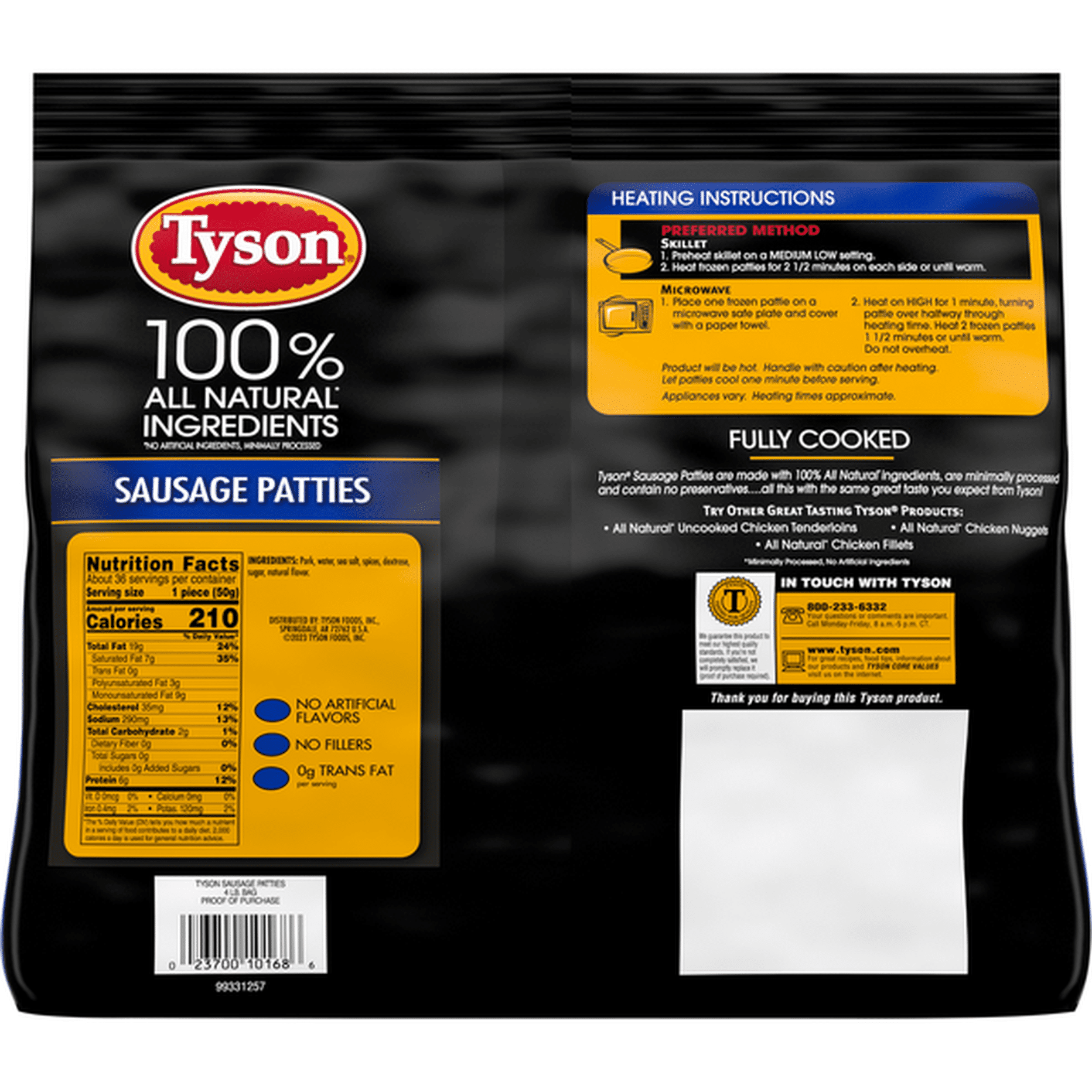 Tyson Sausage Patties Lb Delivery Or Pickup Near Me Instacart