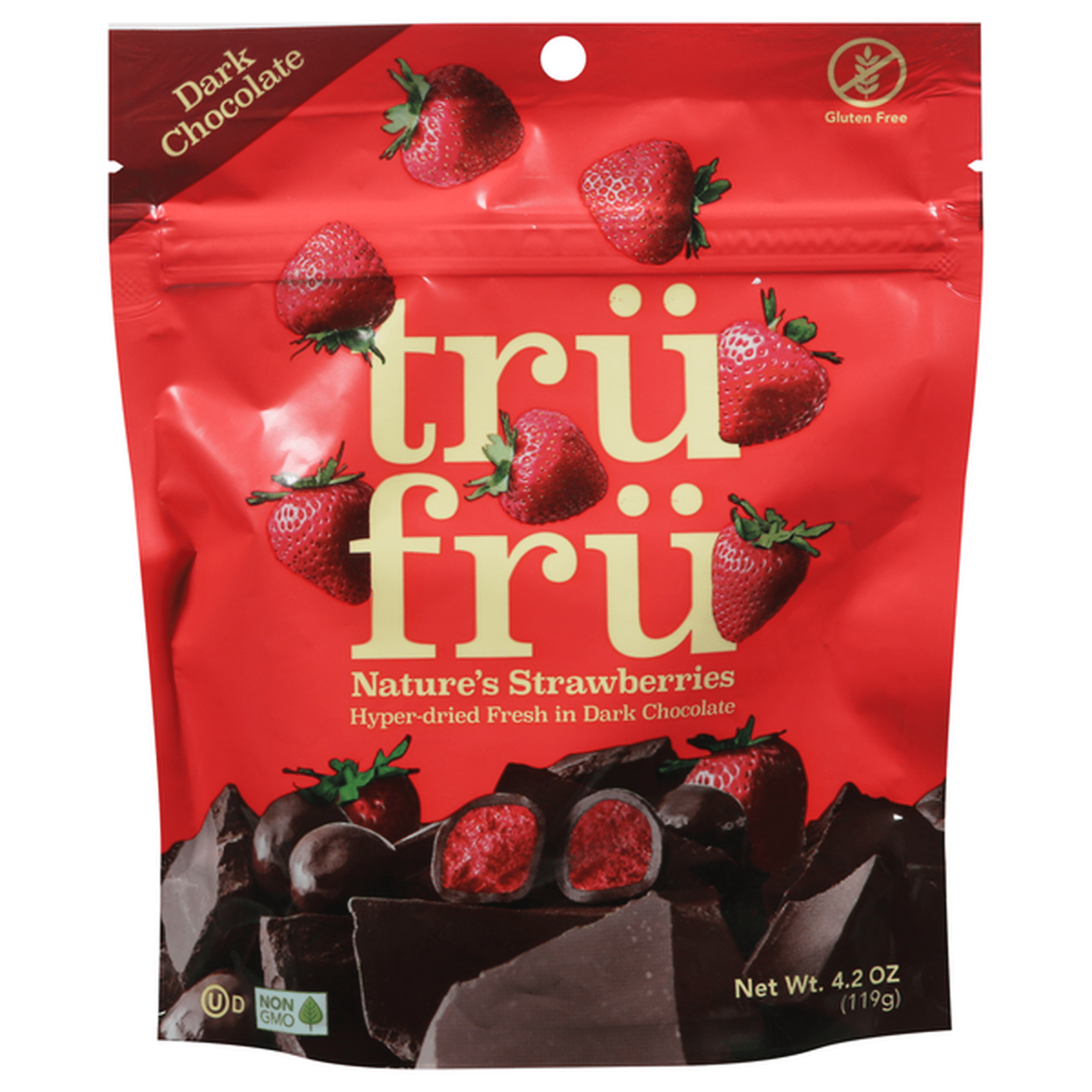 Tru Fru Nature's Strawberries Hyper-Dried Fresh in Dark & White ...