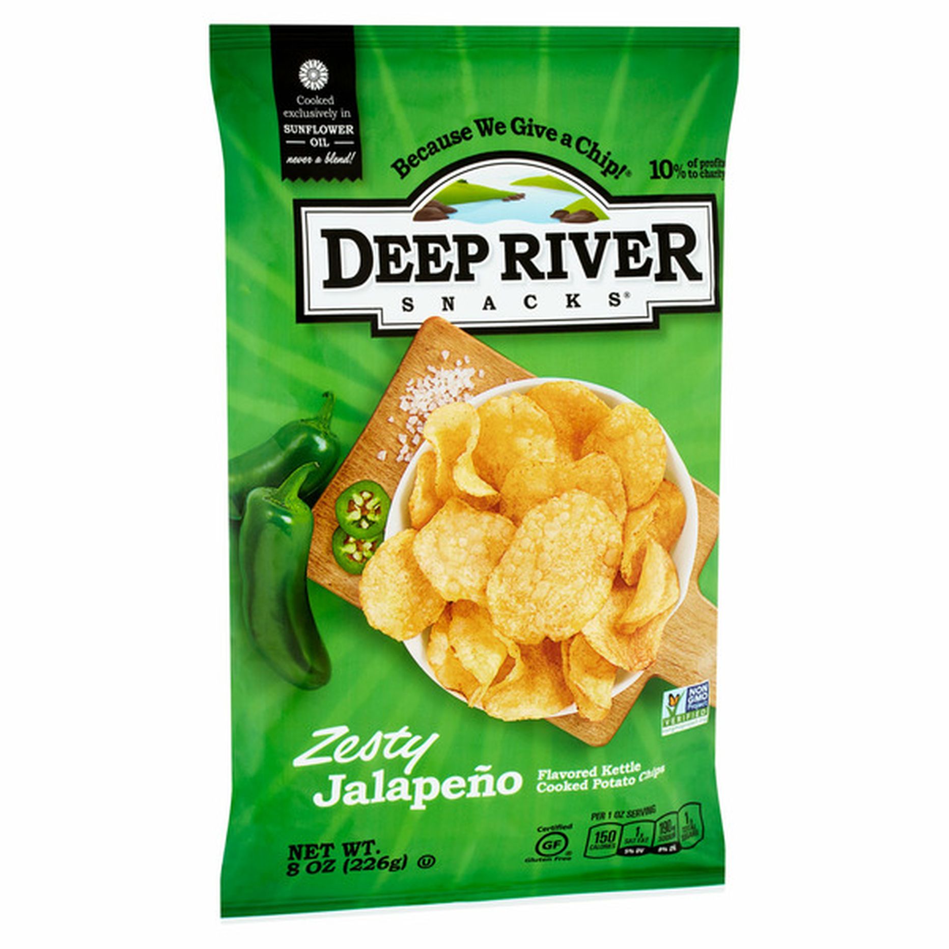 Deep River Snacks Zesty Jalapeño Flavored Kettle Cooked Potato Chips (8 ...