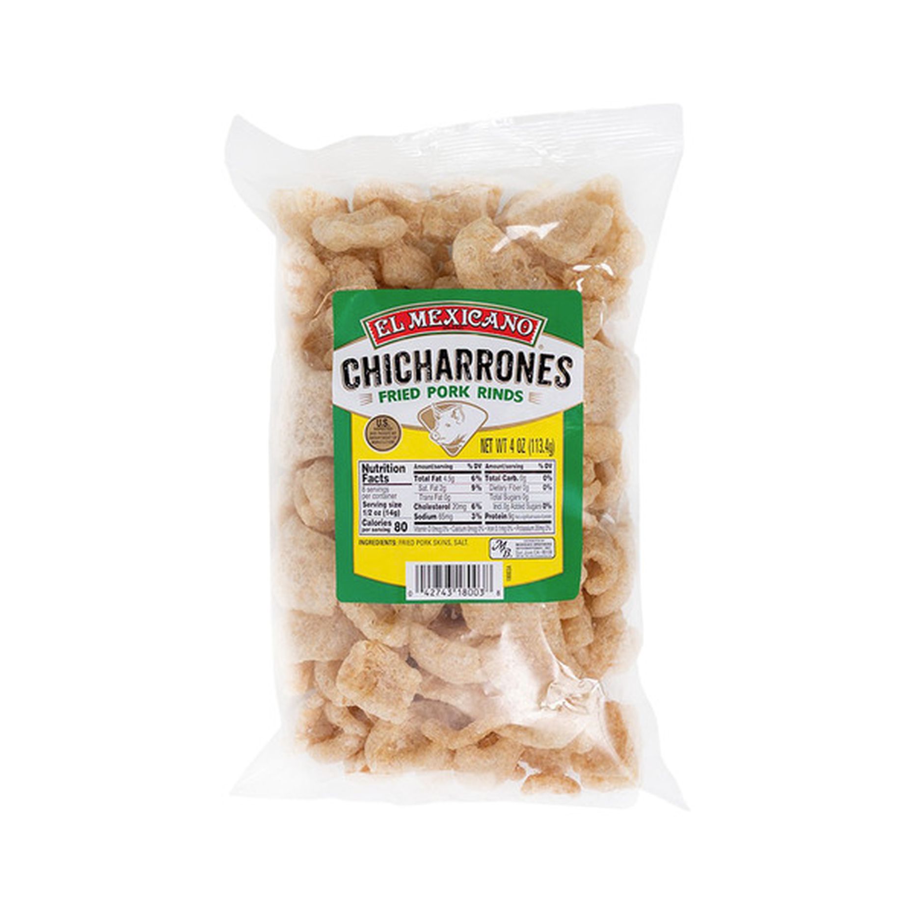 El Mexicano Chicharrones Snack Style Fried Pork Rinds (4 oz) Delivery ...