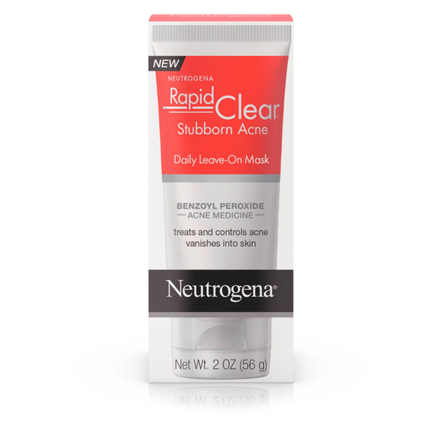 2 lot NEW Neutrogena Rapid Clear Stubborn Acne Daily Leave-On Mask 2oz 2024 1/22