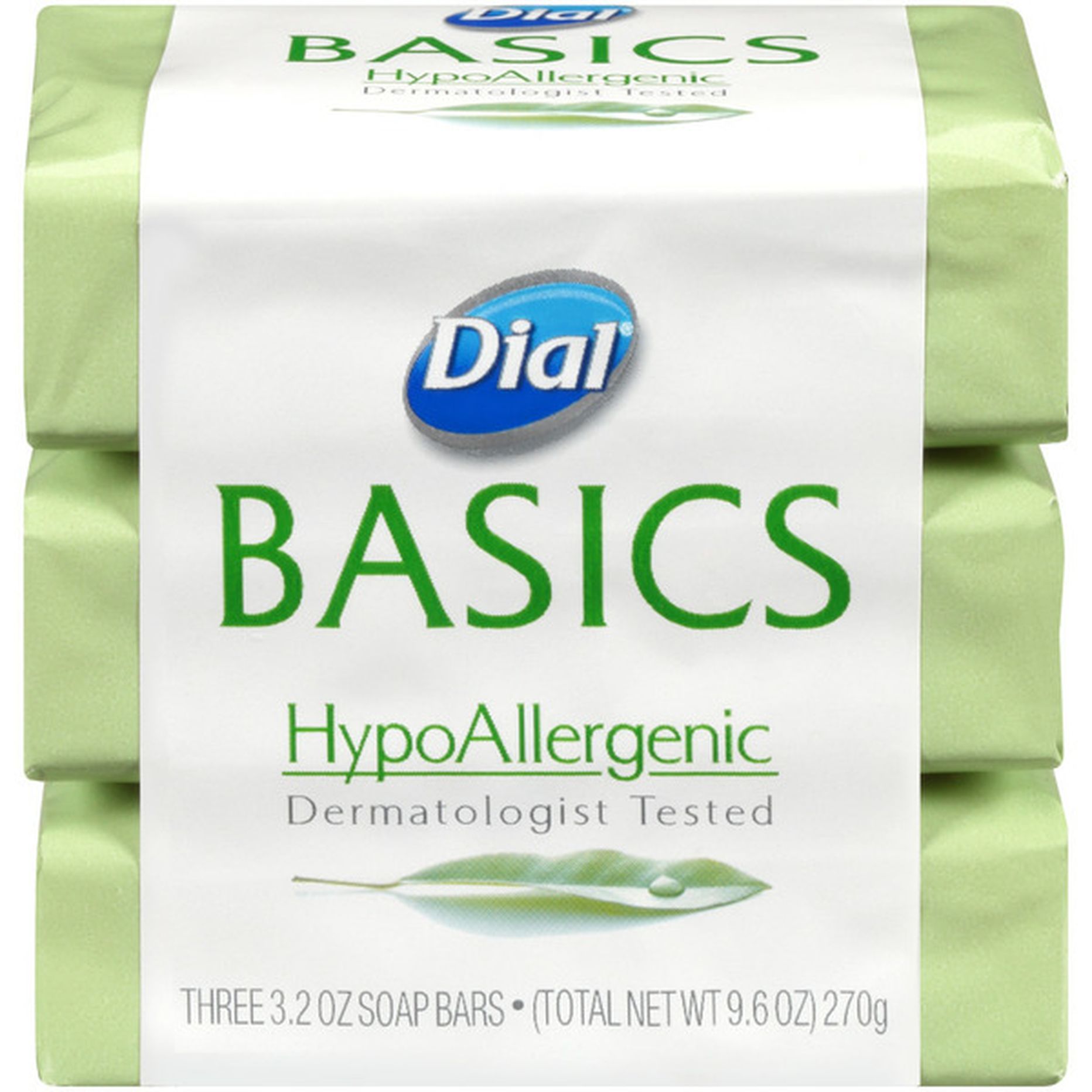 Dial Basics Hypoallergenic Bar Soap, 3.2 offers oz, Lot of 4 Packs (12 Bars) NEW