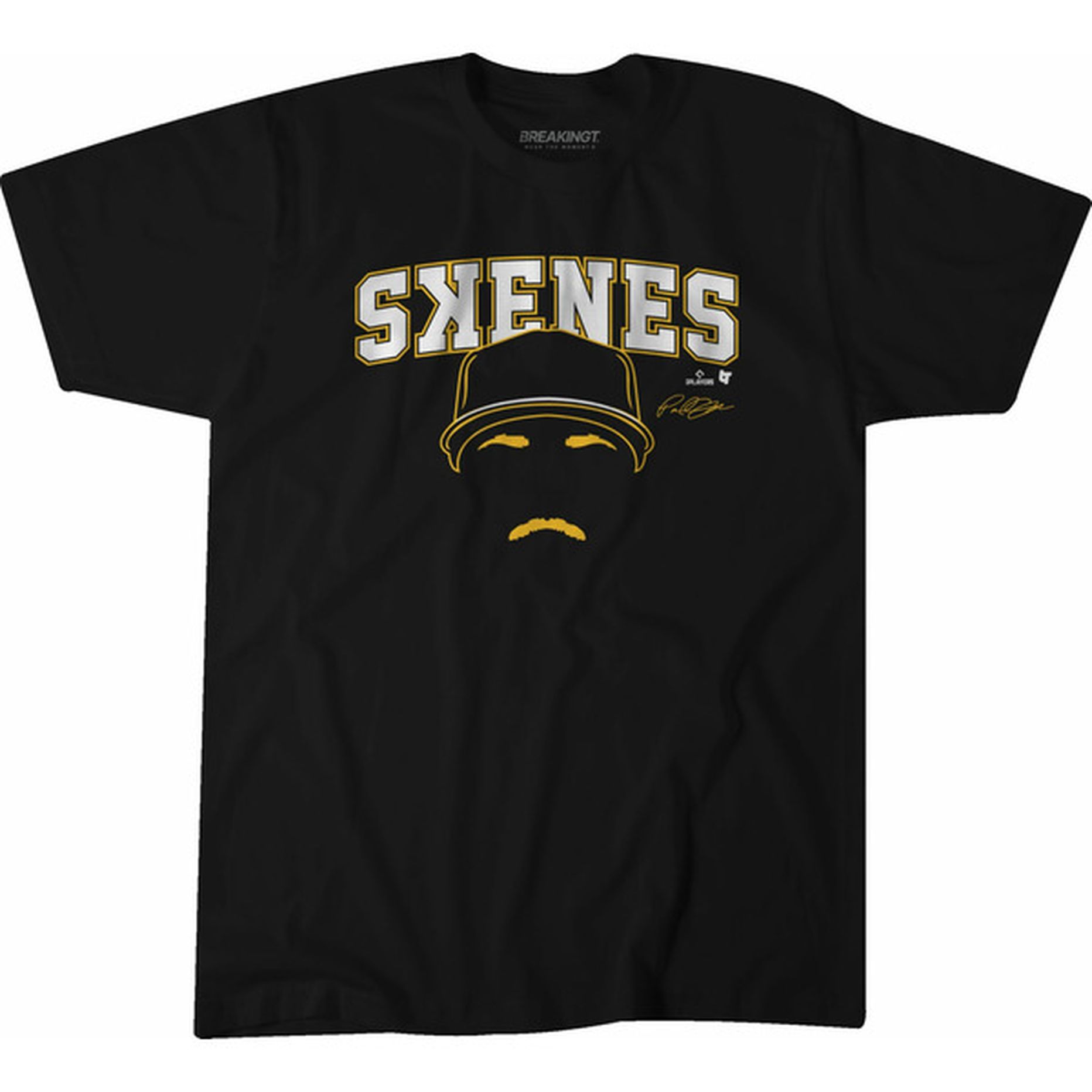 BreakingT Men's Pittsburgh Pirates Paul Skenes Face Silhouette T-Shirt ...