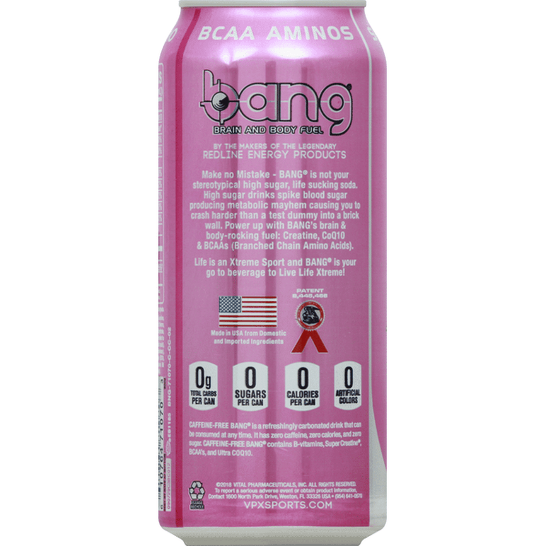 Bang Energy Energy Drink, Caffeine-Free, Cotton Candy (16 fl oz) Delivery  or Pickup Near Me - Instacart