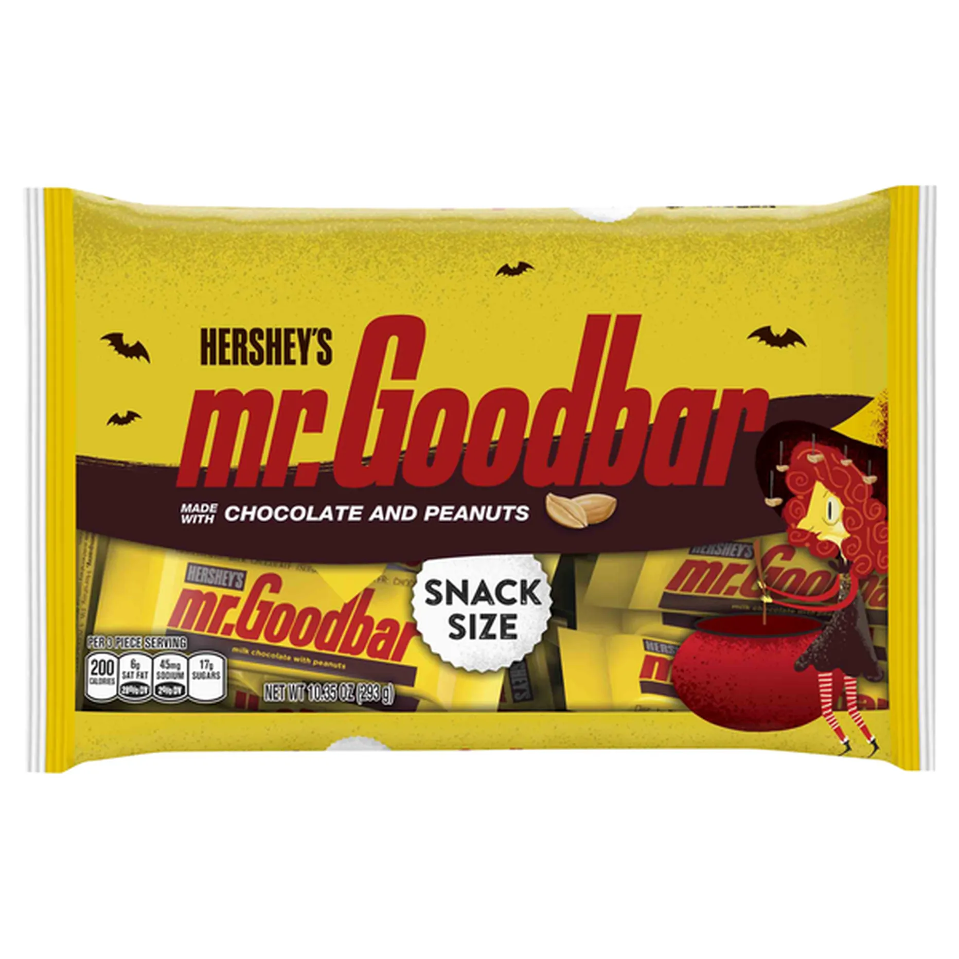 Mr. Goodbar Candy Bars, Milk Chocolate, Peanuts, Snack Size (10.35 Oz ...