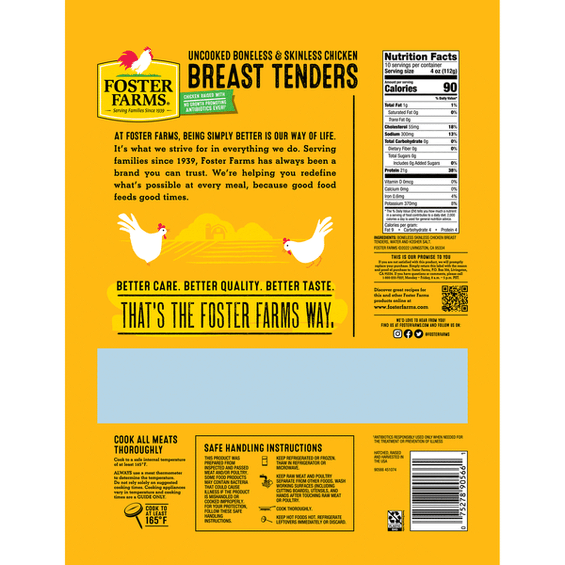 Foster Farms Uncooked Boneless And Skinless Chicken Breast Tenders 40 Oz Delivery Or Pickup Near