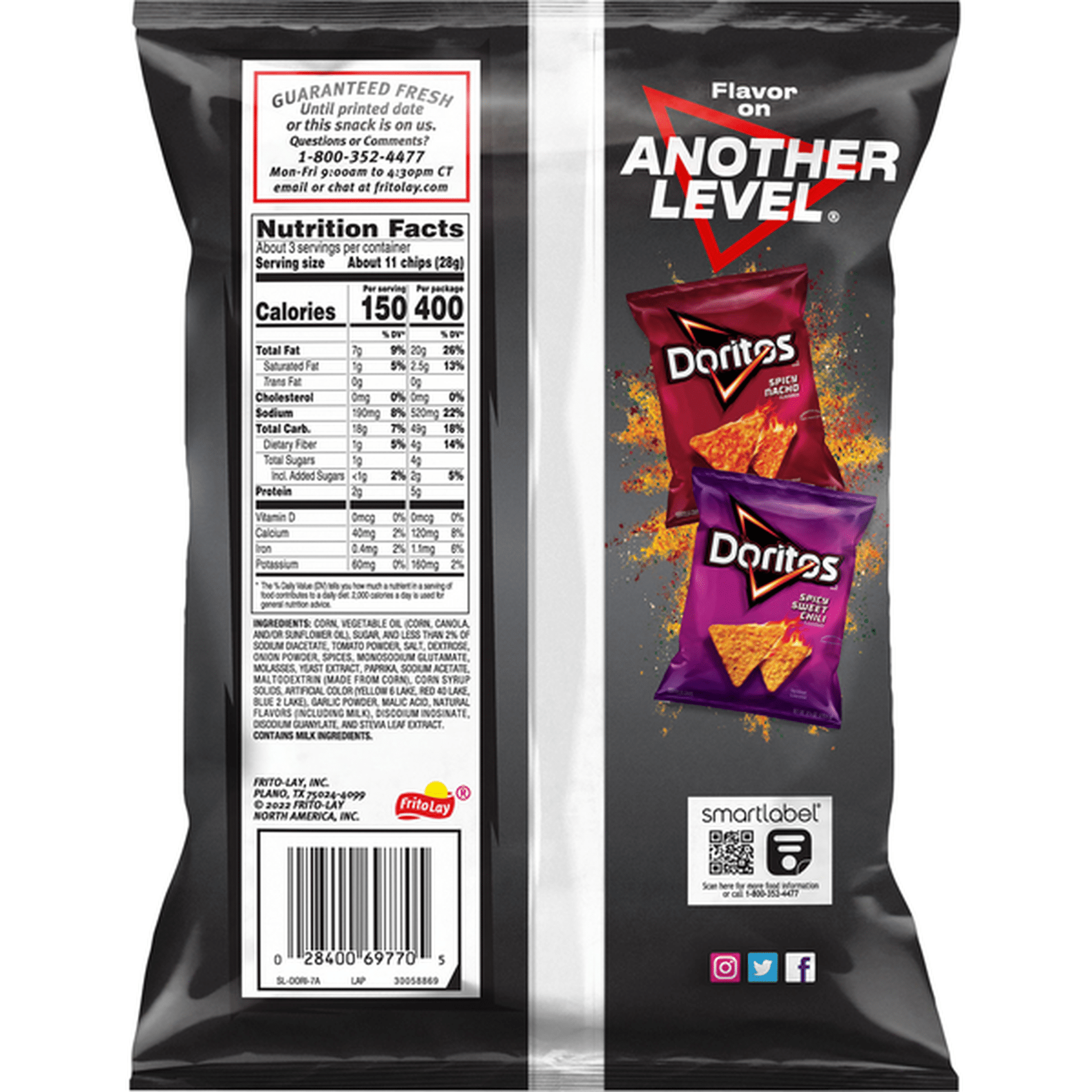 Doritos Tortilla Chips, Sweet & Tangy BBQ Flavored (2.75 oz) Delivery ...