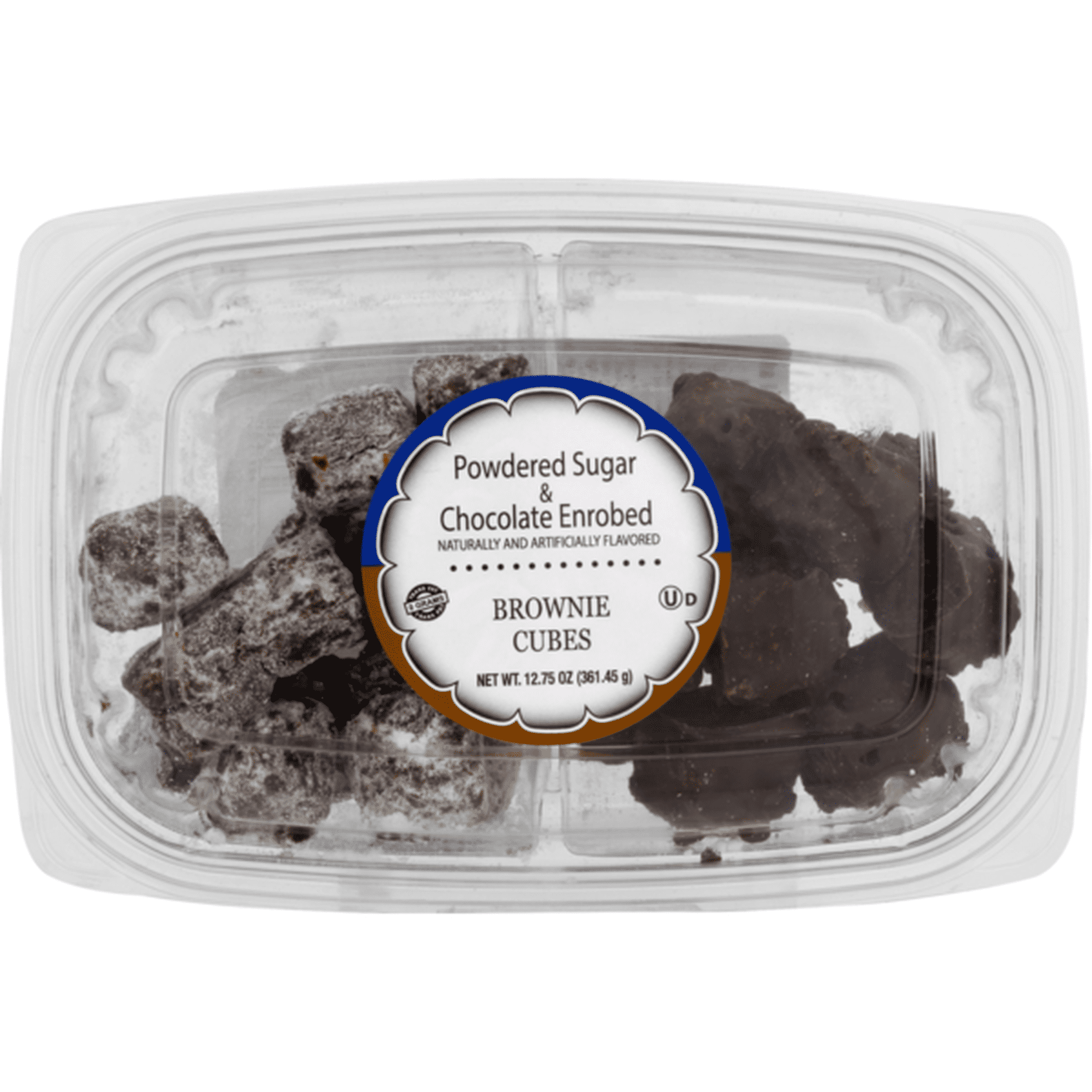 Brownie Cubes, Powdered Sugar &amp; Chocolate Enrobed (12.75 oz 