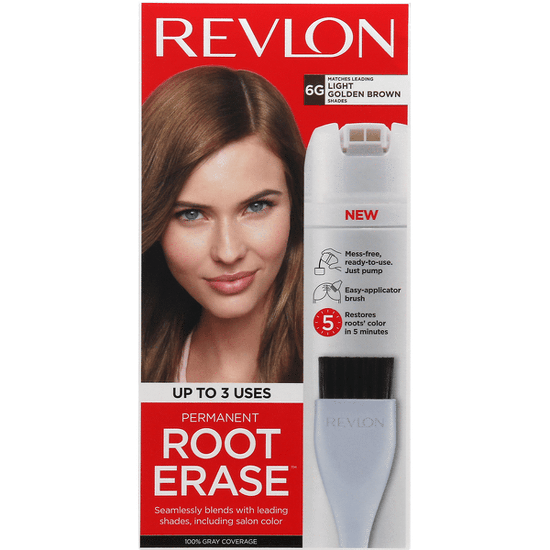 3 BOXES Revlon Root Erase 6G light golden outlet brown