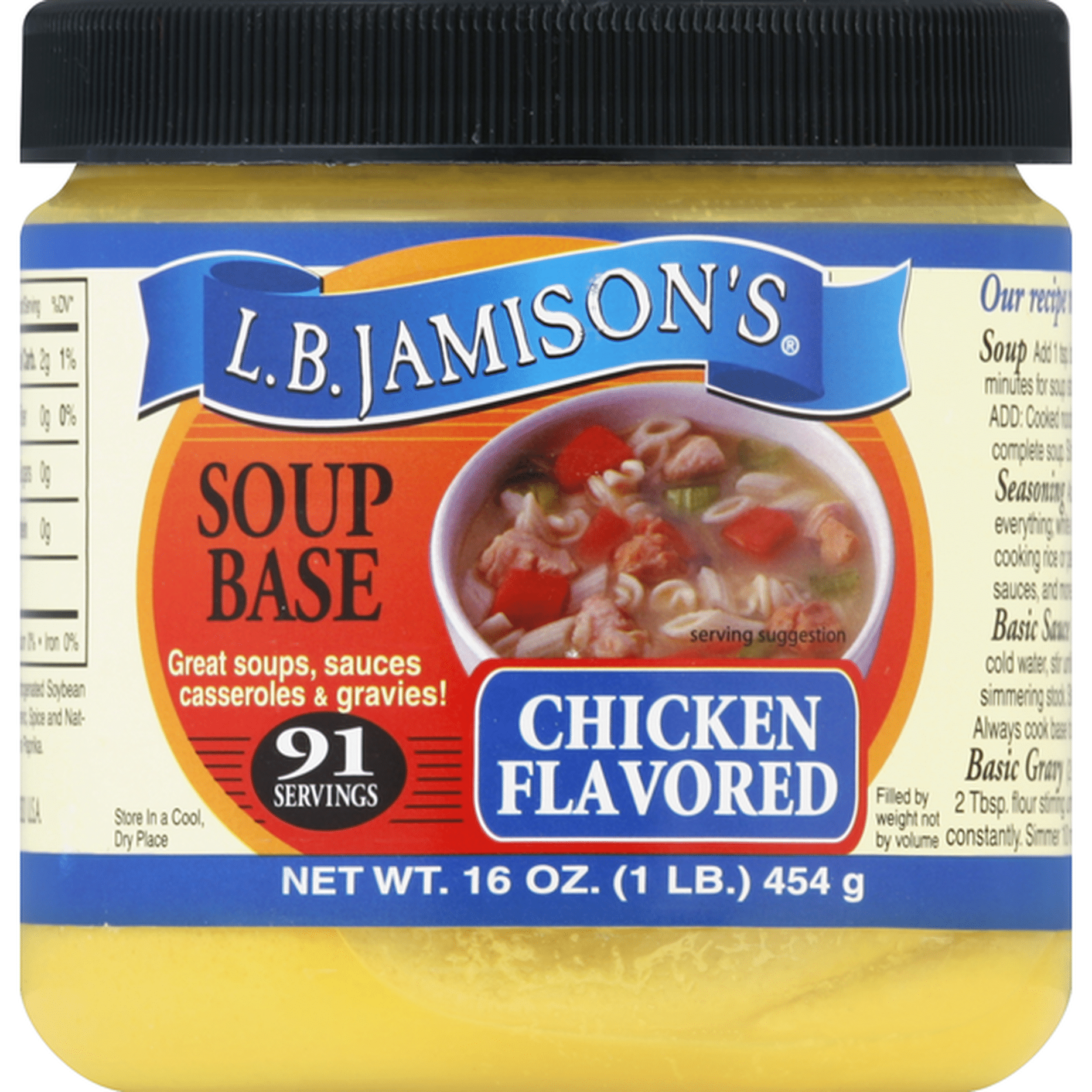 L.B. Jamison's Soup Base, Chicken Flavored (16 Oz) Delivery Or Pickup ...