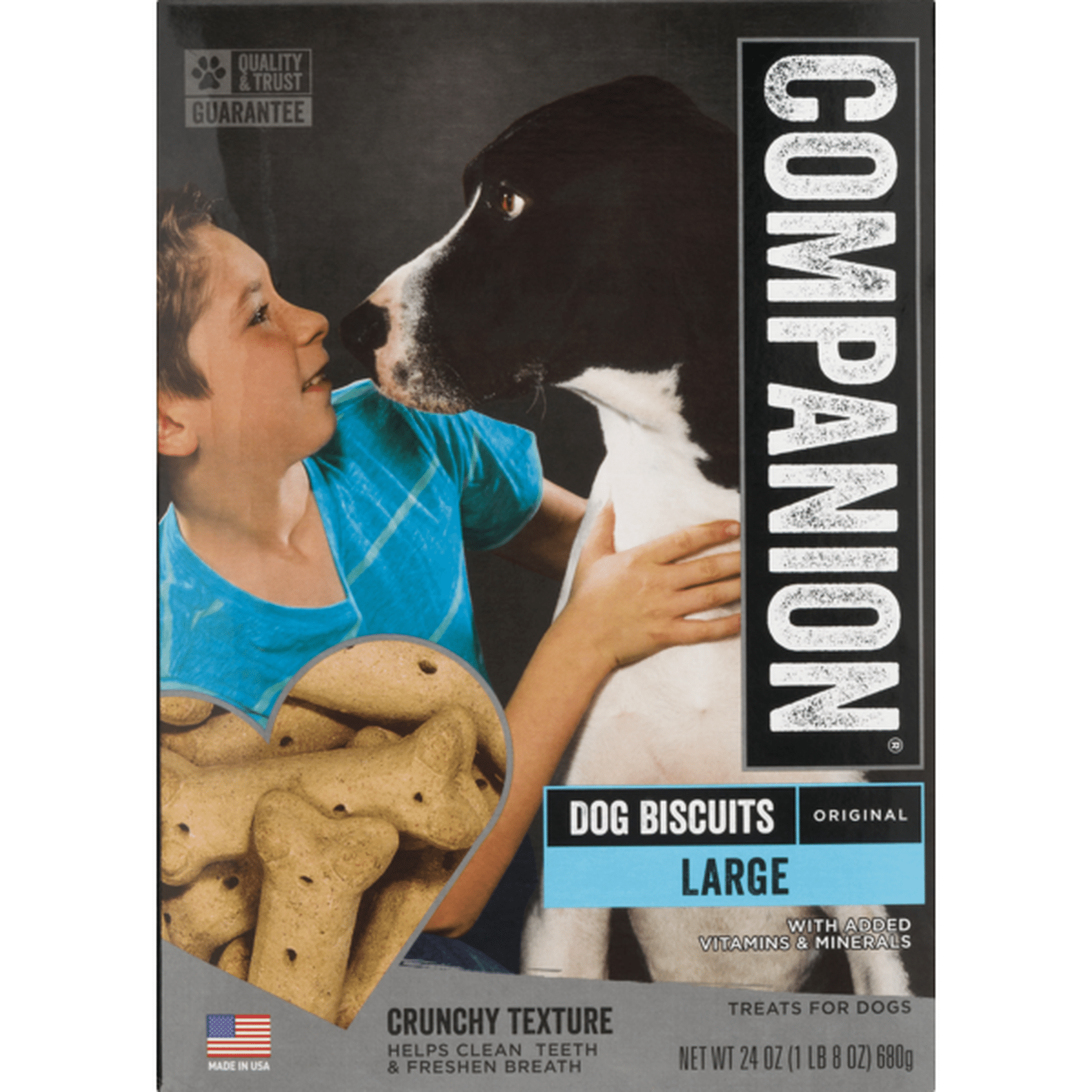 Companion orders dog biscuits