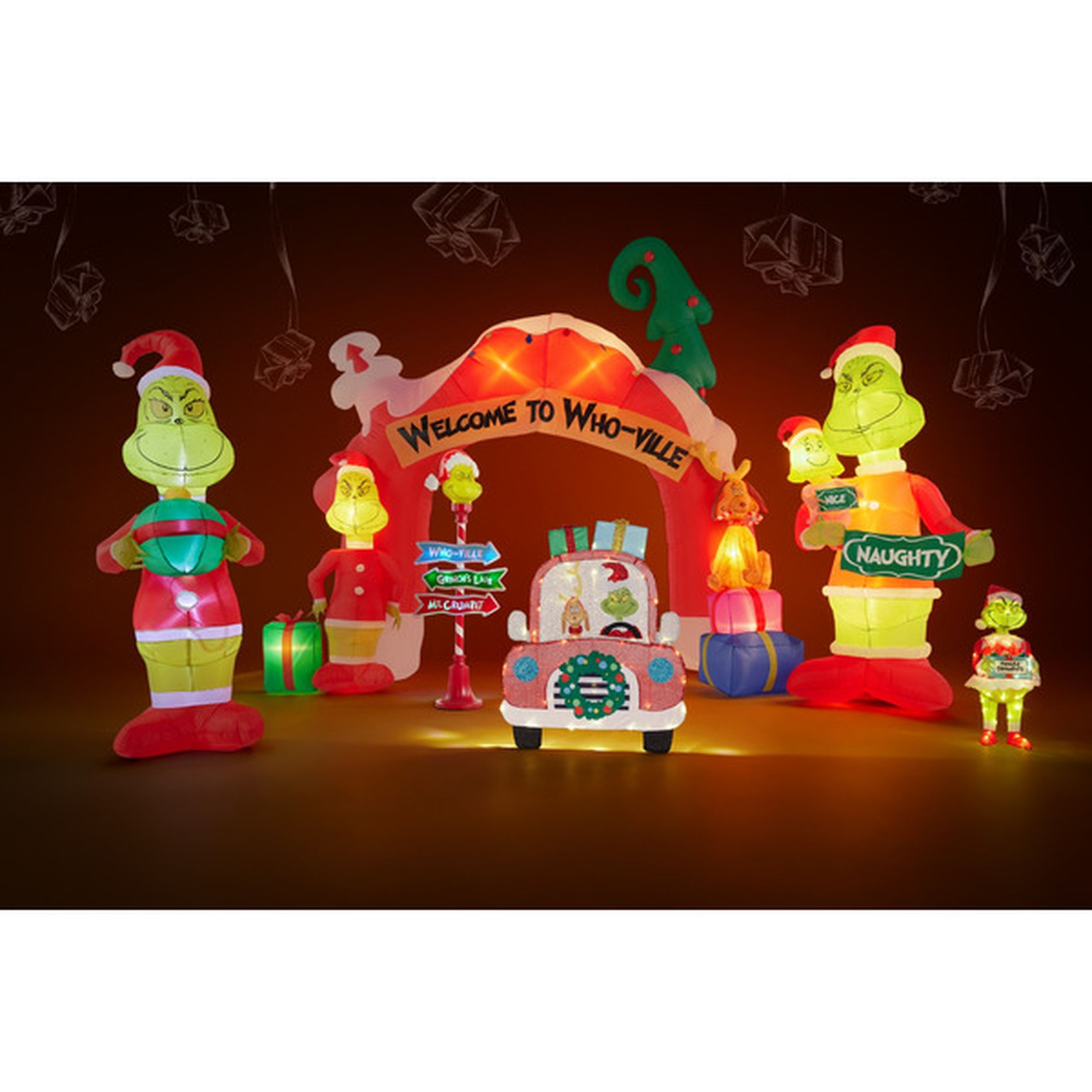 The Grinch deals LED light up lamp post