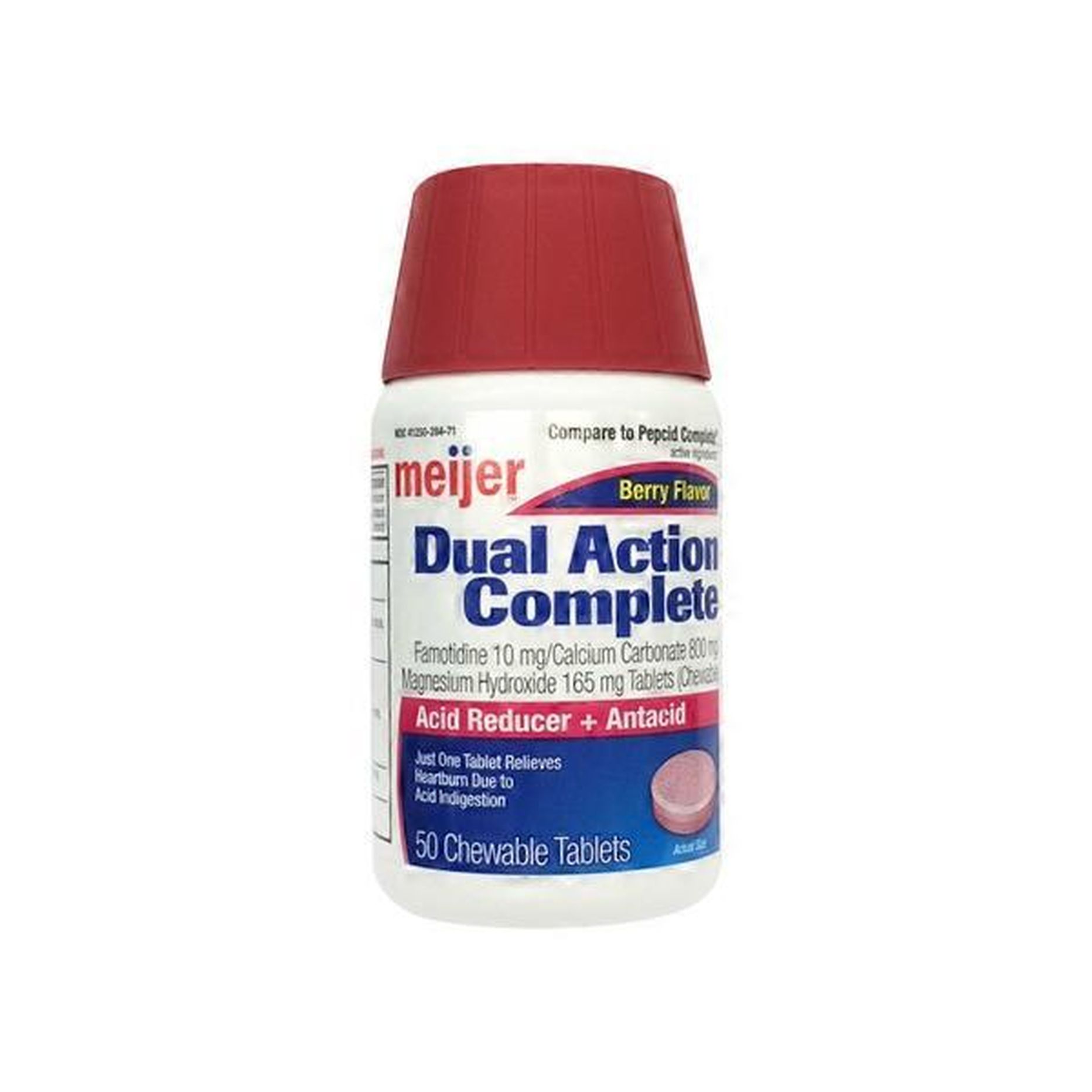 Meijer Dual Action Complete Famotidine Calcium Carbonate And Magnesium