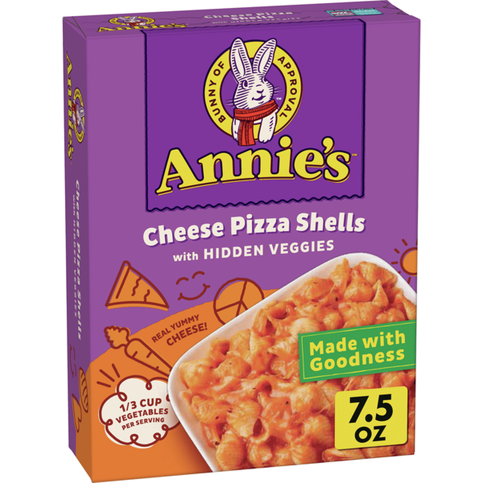 Annie&rsquo;s Frozen Macaroni and Cheese, Cheese Pizza Shells with 