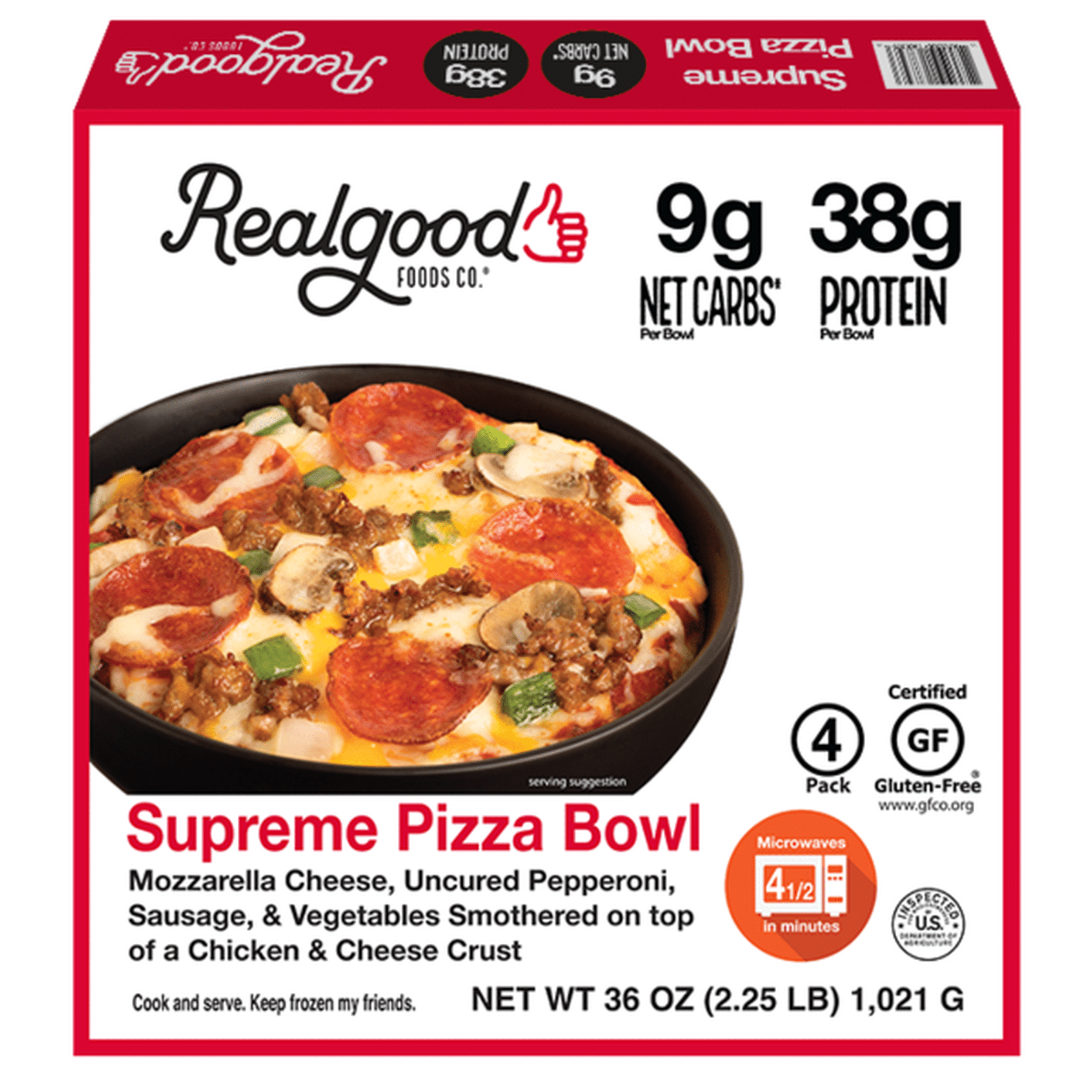 Real Good Foods Low Carb Supreme Pizza Bowl 225 Lb Delivery Or Pickup Near Me Instacart