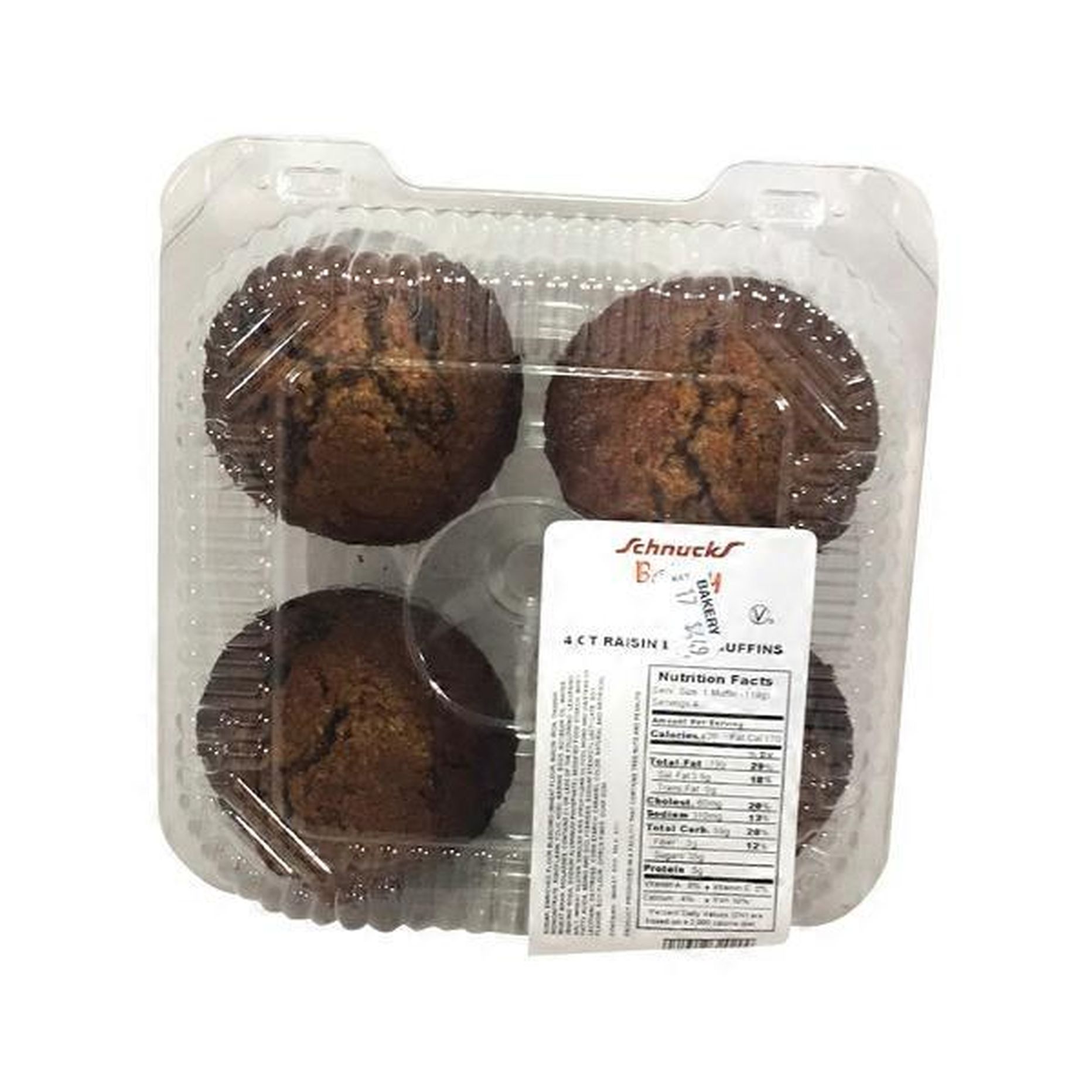 Schnucks 4 Ct Raisin Bran Muffins (10 oz) Delivery or Pickup Near Me