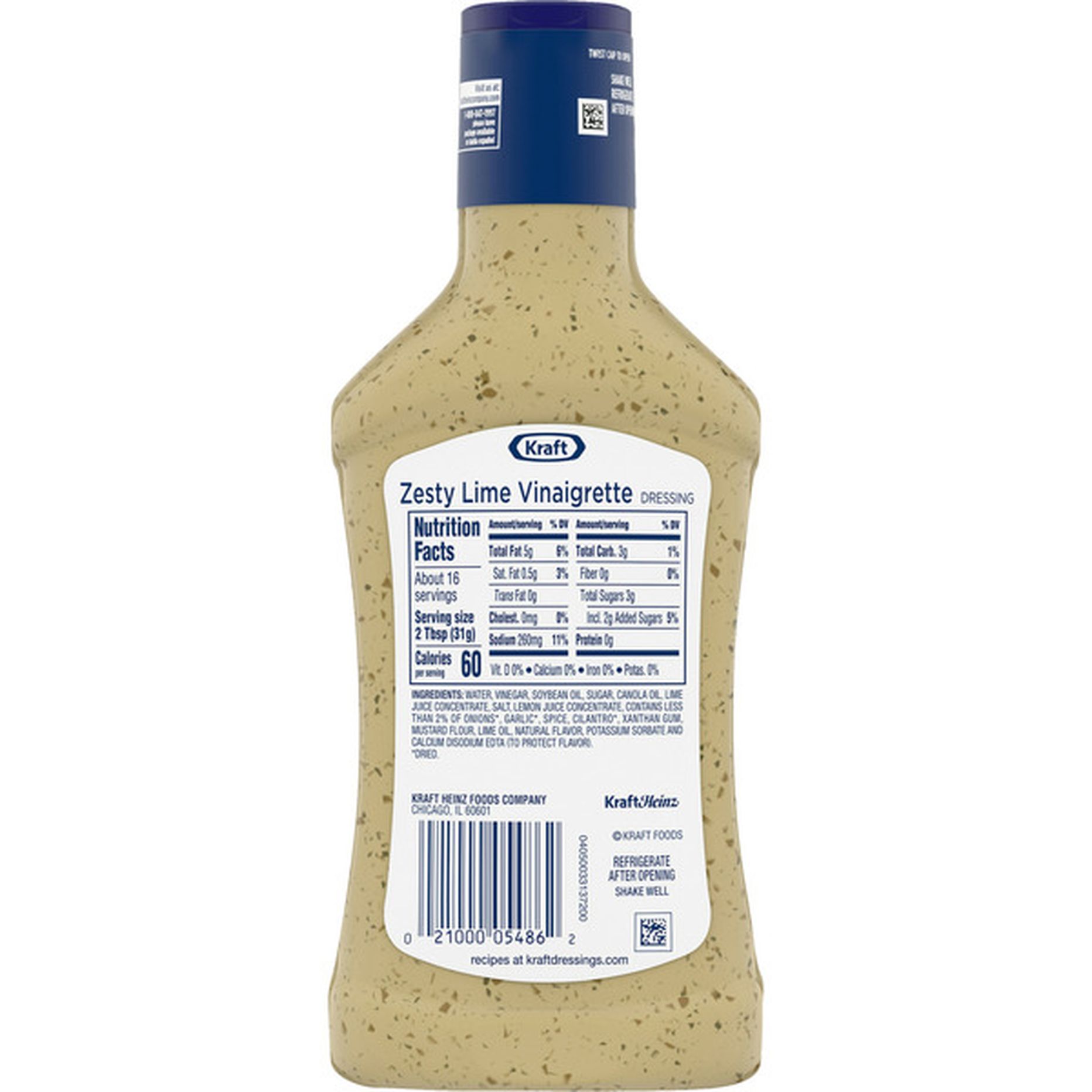 Kraft Zesty Lime Vinaigrette Salad Dressing (16 fl oz) Delivery or Pickup  Near Me - Instacart